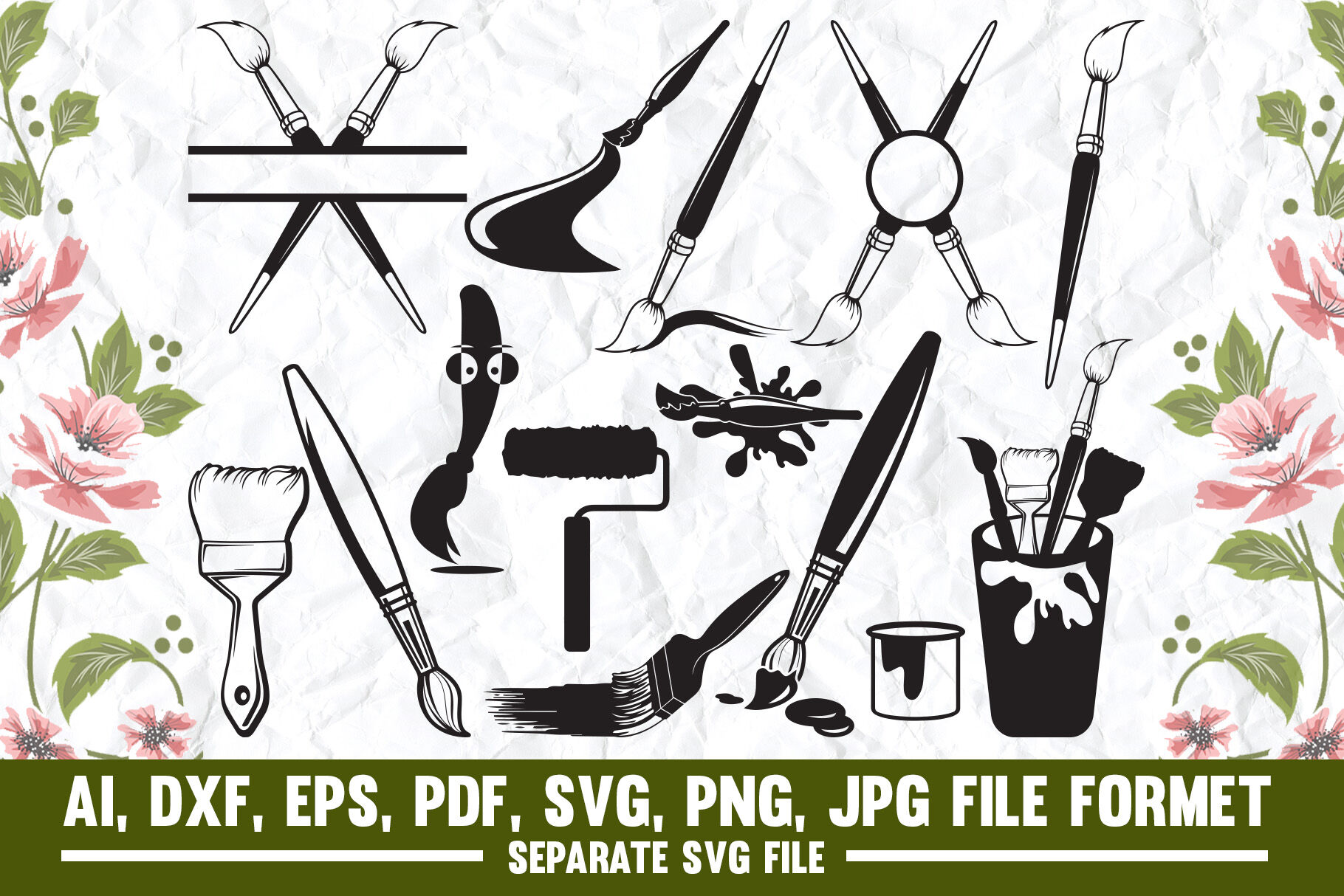 Paint bucket svg, Paint svg, Art svg, Painting, Painter, SVG, ai, pdf, eps,  svg, dxf, png