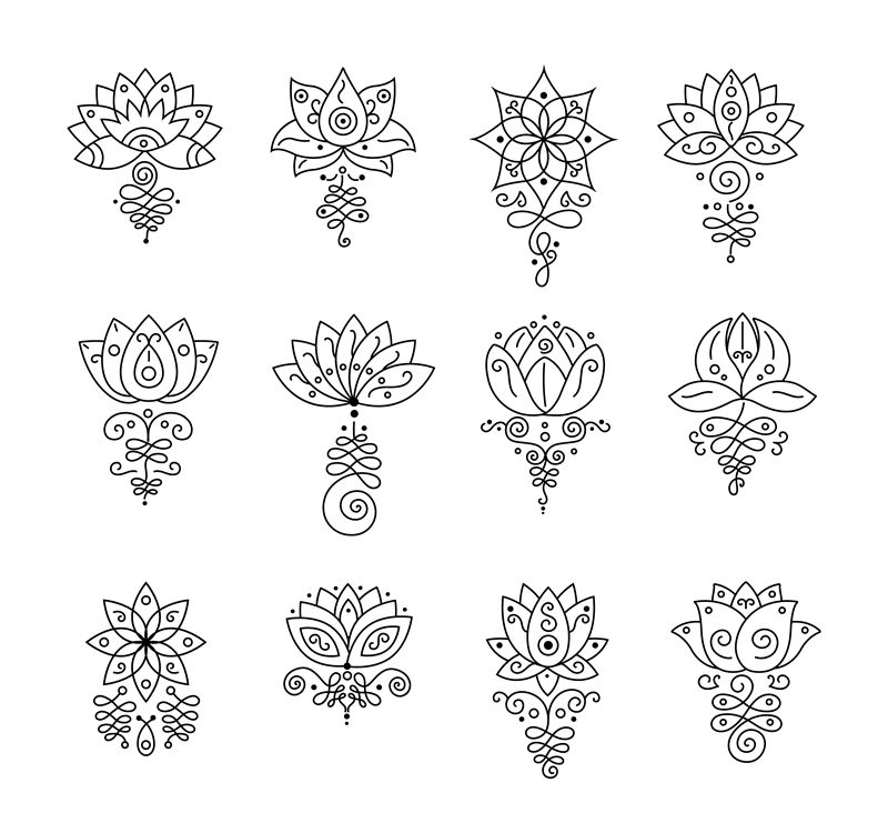Yin Yang Floral Logo Tattoo Symbol Stock Vector Royalty Free 467895353   Shutterstock
