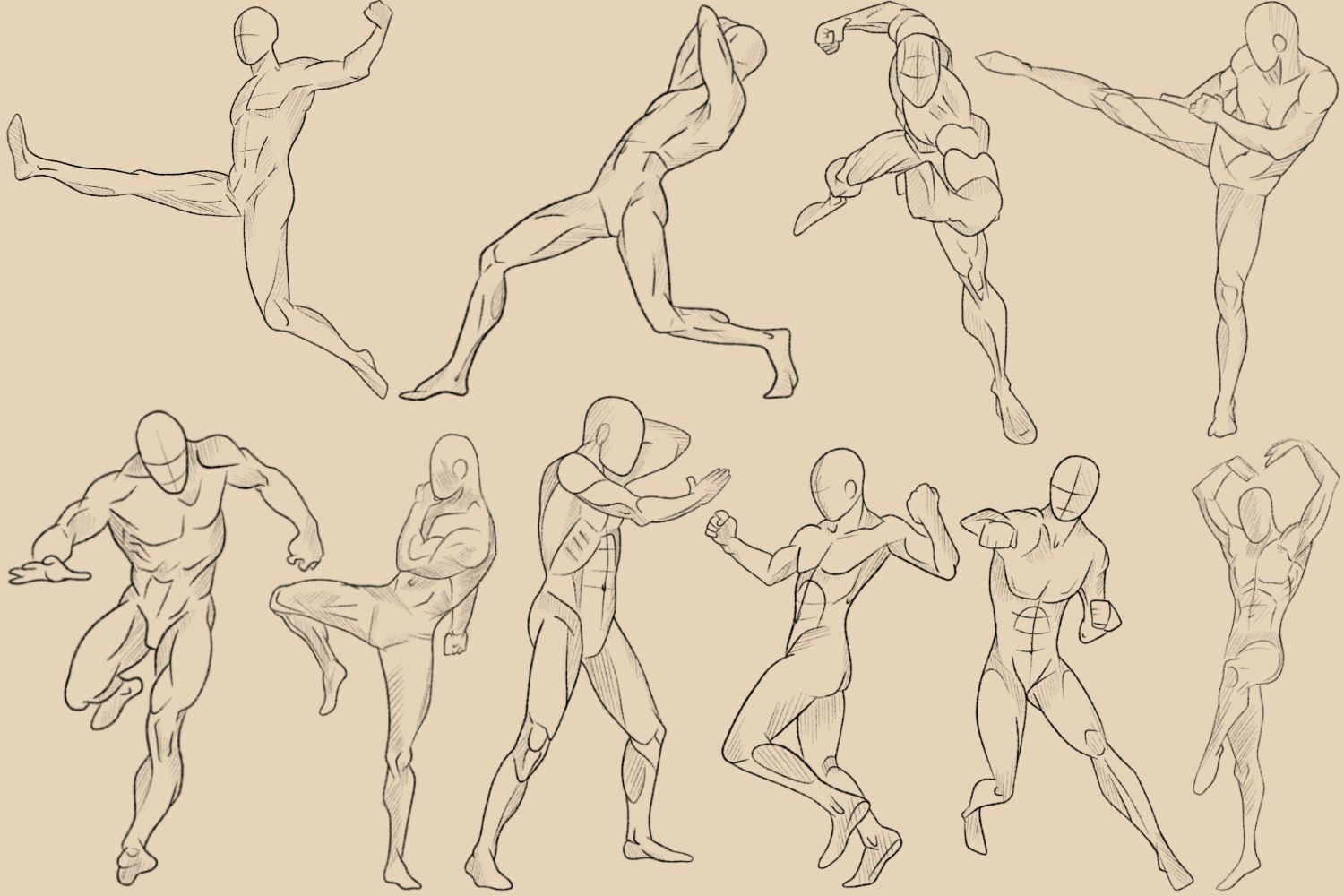 Cubebrush - Action poses by Emilio Alcala. Support the artist  https://buff.ly/3NgpFmX | Facebook