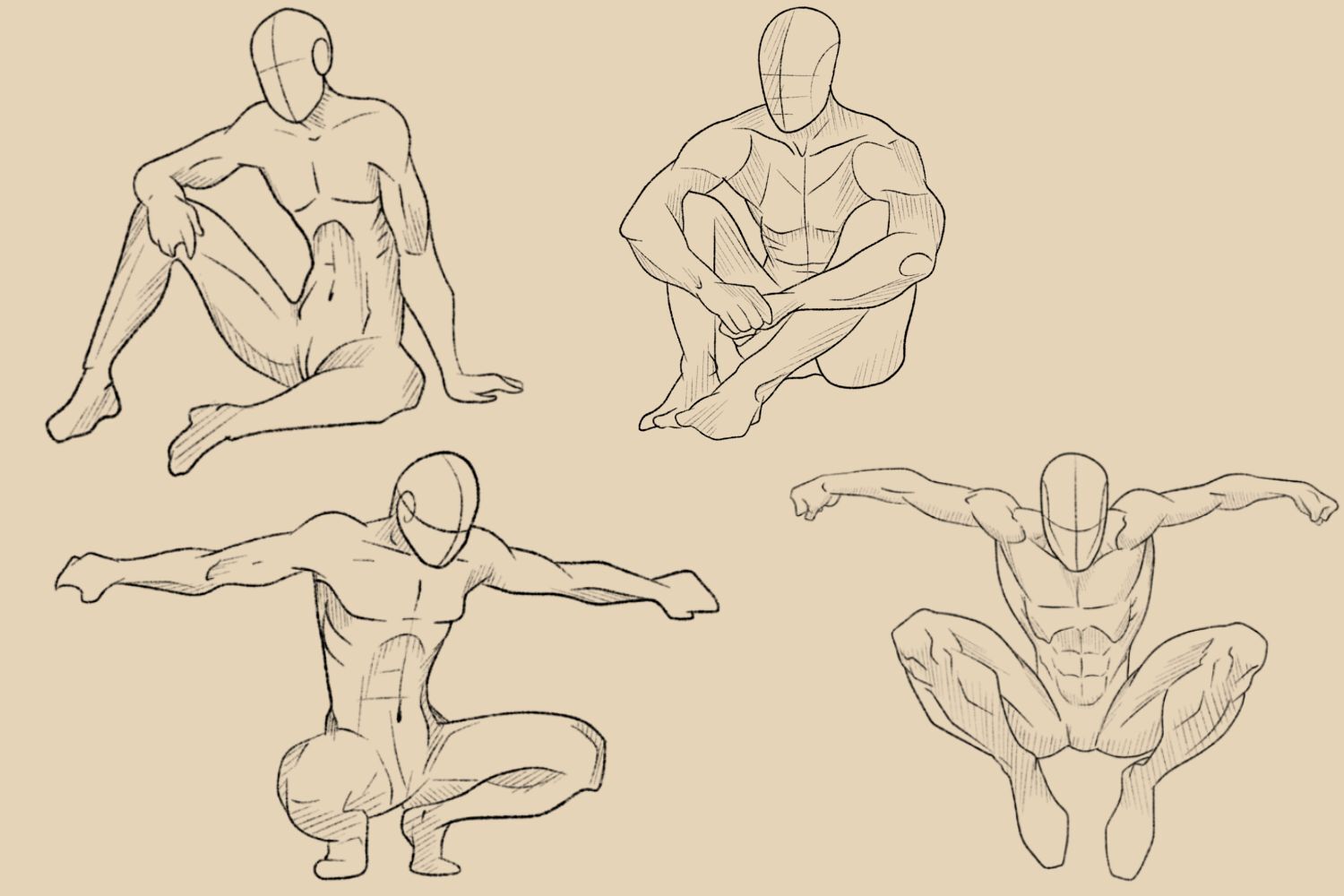 how to draw manga body: male body proportions|drawing tutorial - YouTube