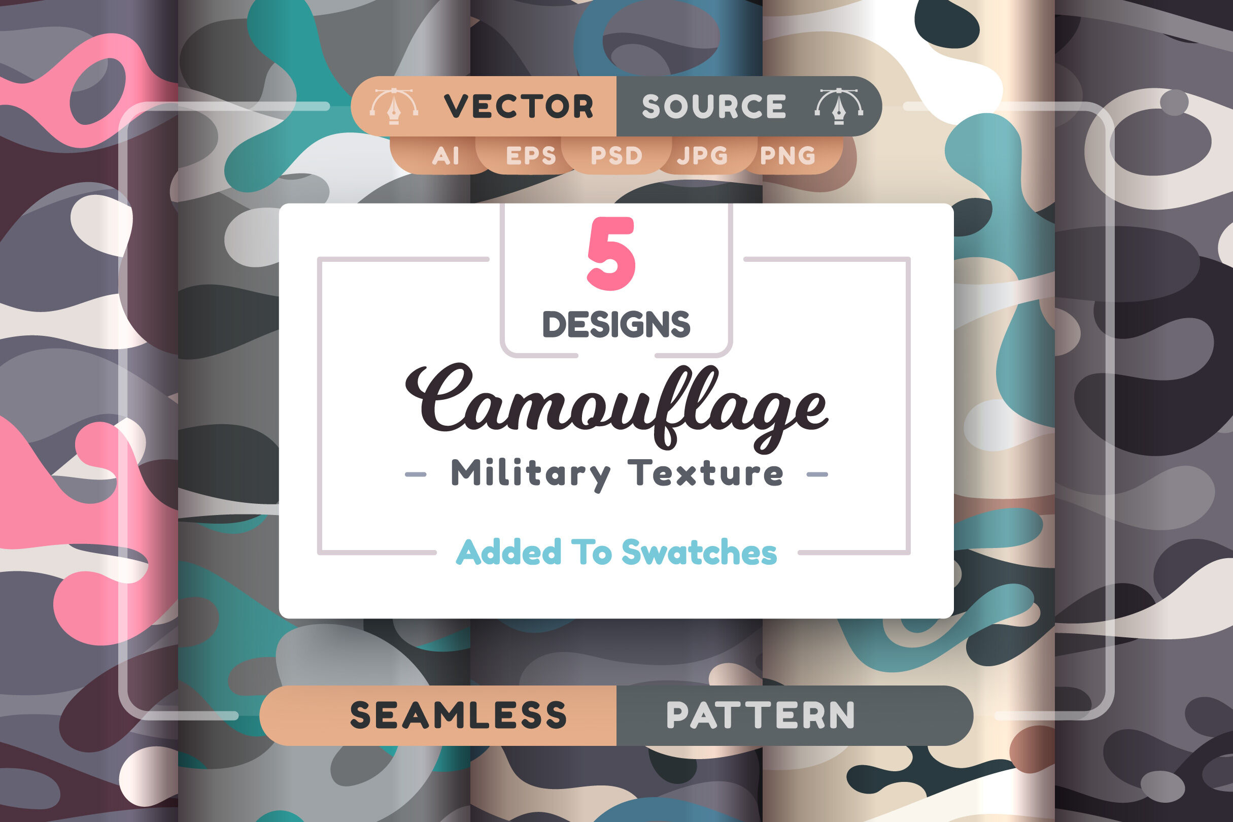 5 Seamless Camouflage Patterns