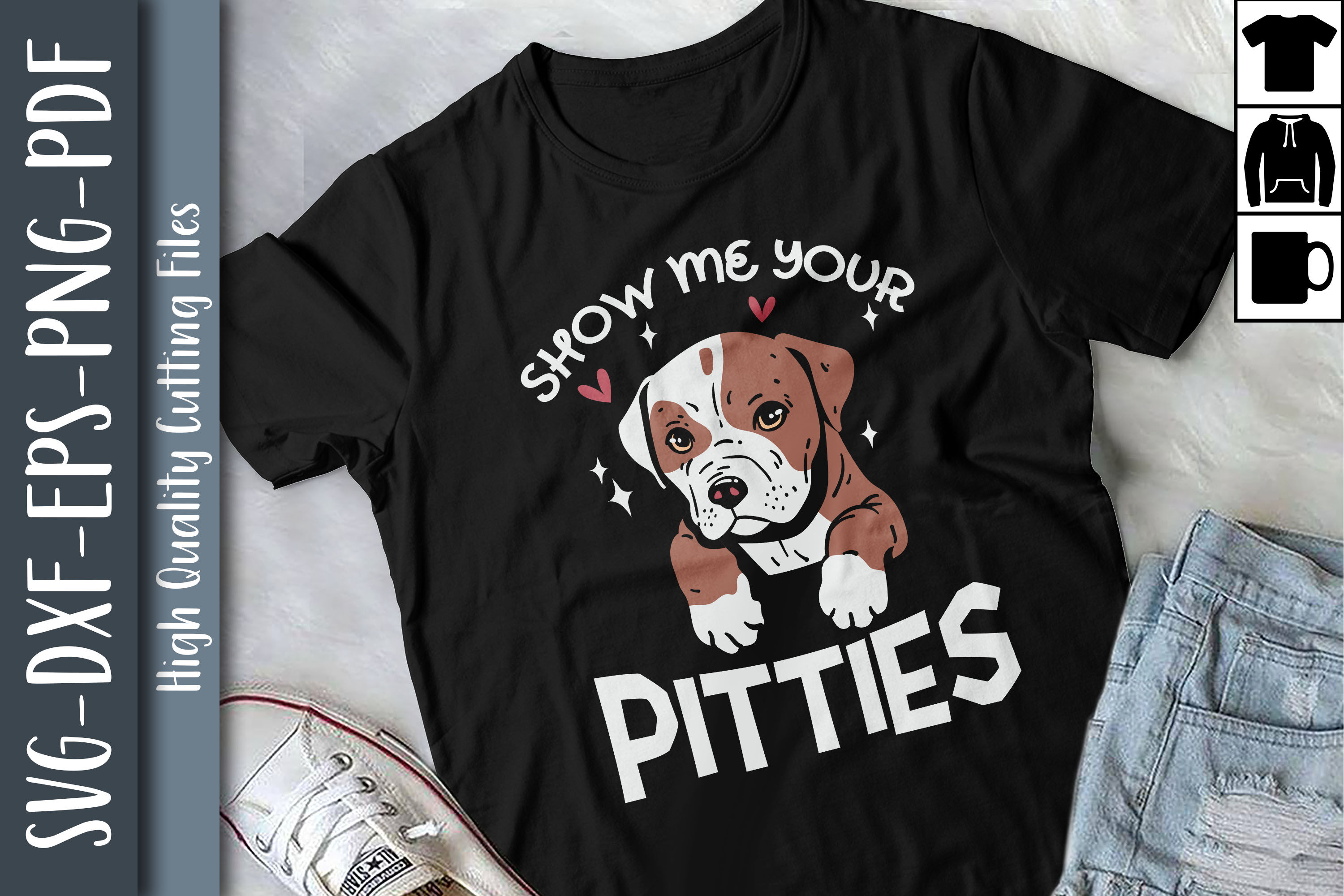 Show Me Your Pitties Pitbull Dog Lovers By Unlimab | TheHungryJPEG