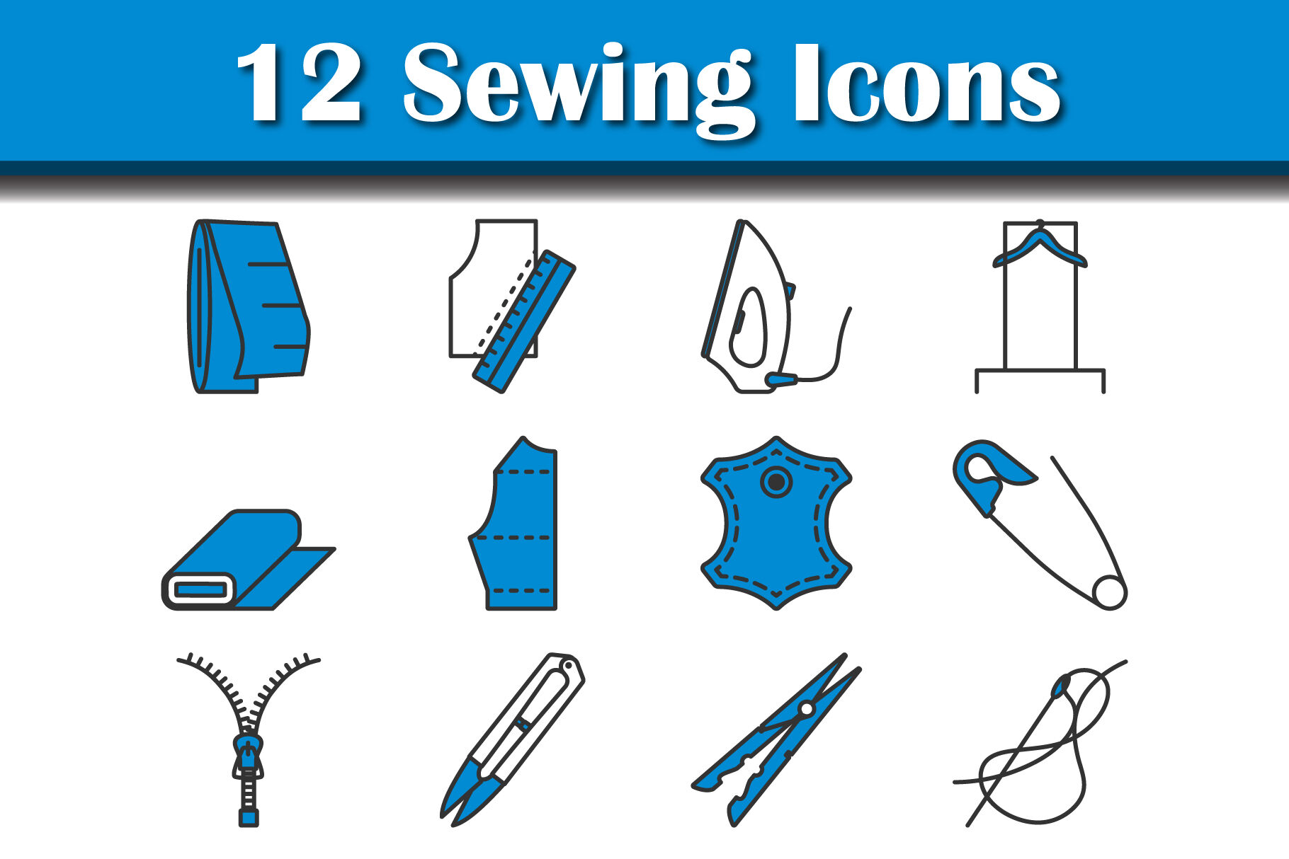 Sewing Icon Set By Angelp | TheHungryJPEG