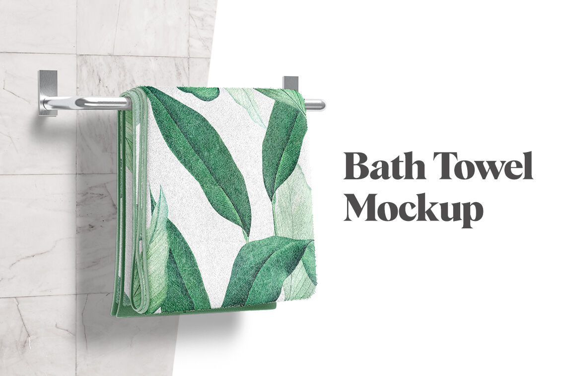 Bath Towel Mockup By Rebrandy TheHungryJPEG