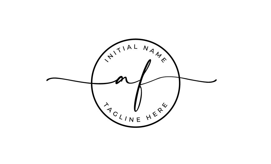 A-F Initial Letter Logo Design