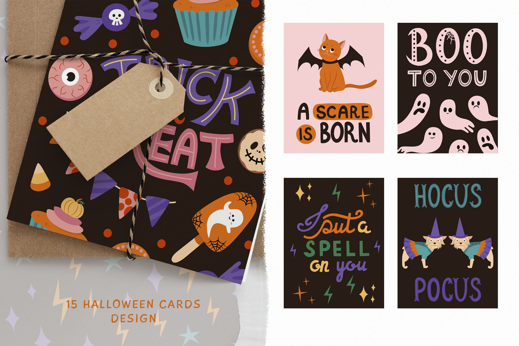 Halloween vector clipart collection By June Color | TheHungryJPEG