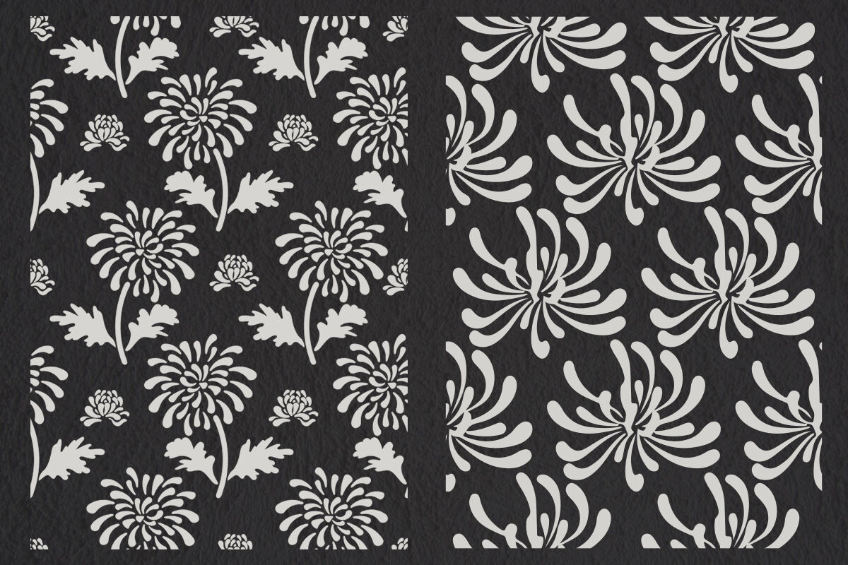 Seamless floral pattern silhouette of a floral clipart silhouette floral  vector pattern file svg, png, dxf, eps