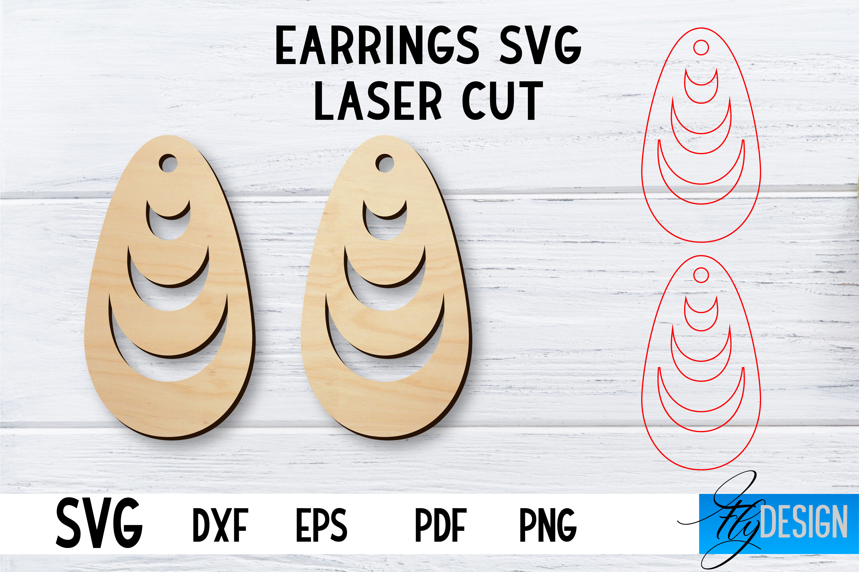 Laser Cut Earrings SVG | Earrings SVG Design | CNC files By Fly Design ...