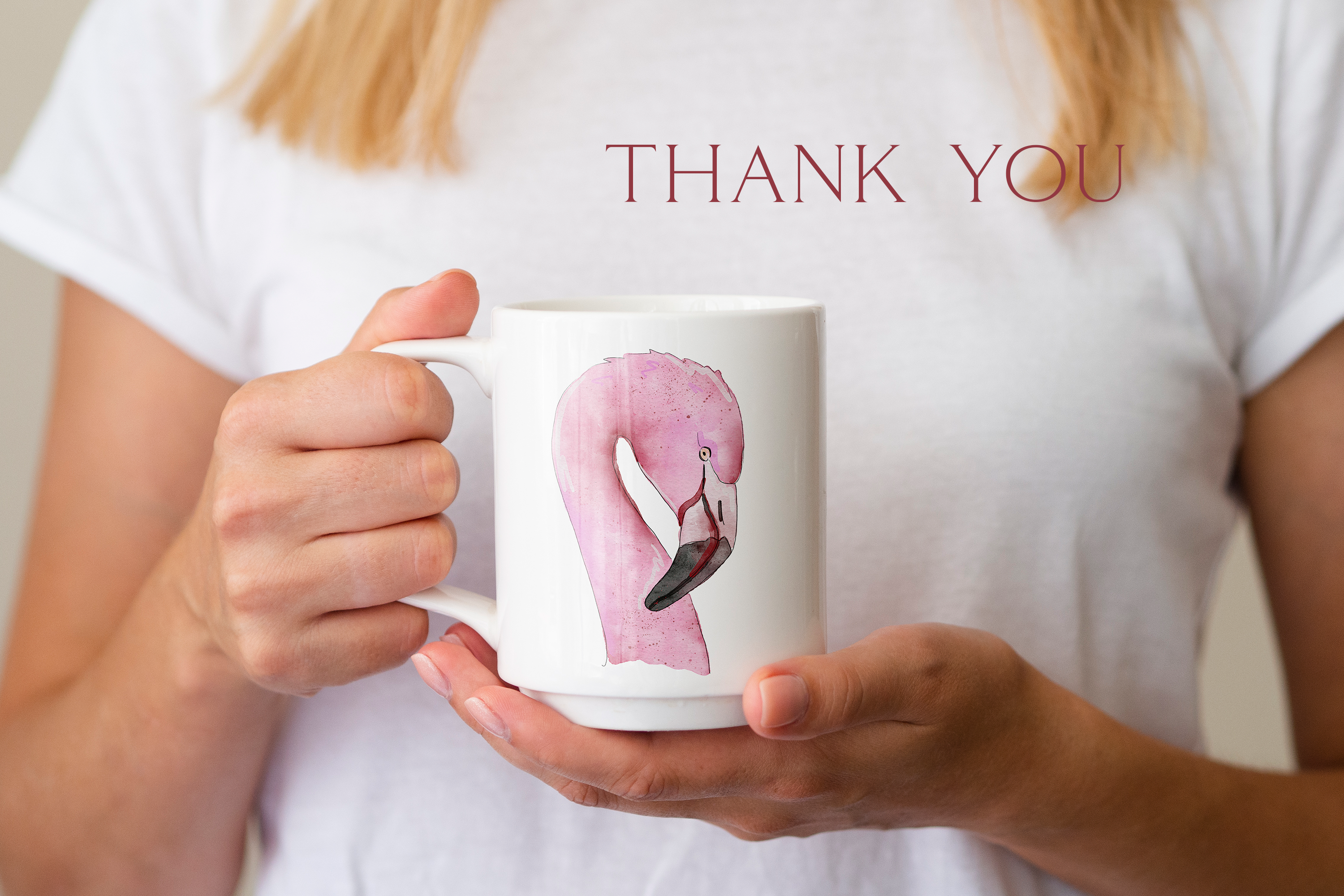 Watercolor flamingo sublimation png t-shirt design By Flamingo