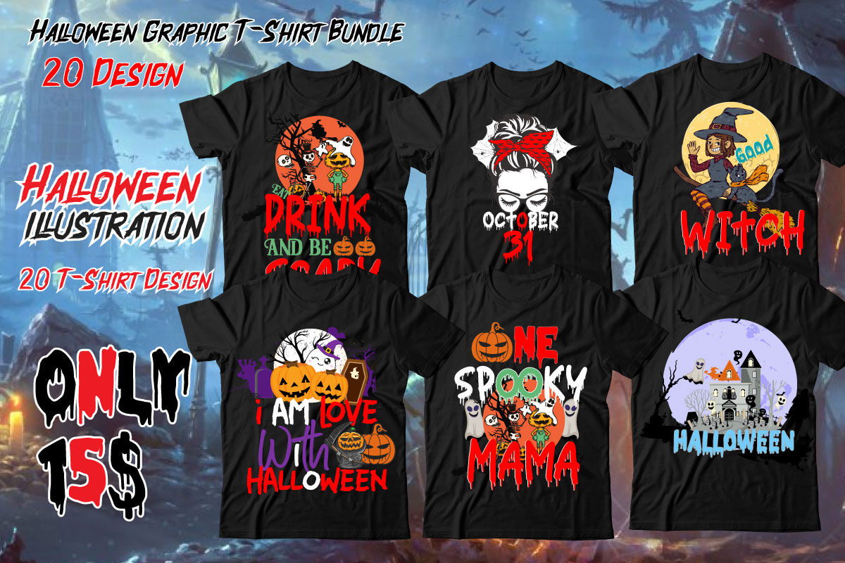 Halloween T-Shirt Mega Bundle , Halloween SVG Mega Bundle , Halloween By  Rana Creative