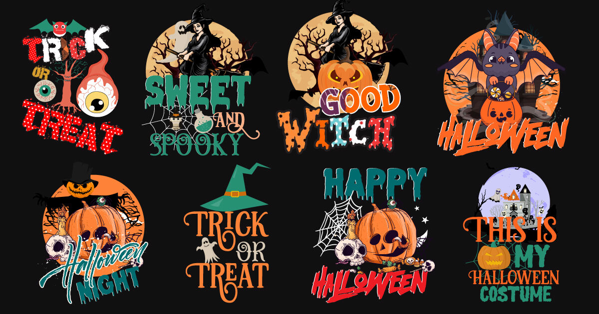 Halloween T-Shirt Mega Bundle , Halloween SVG Mega Bundle