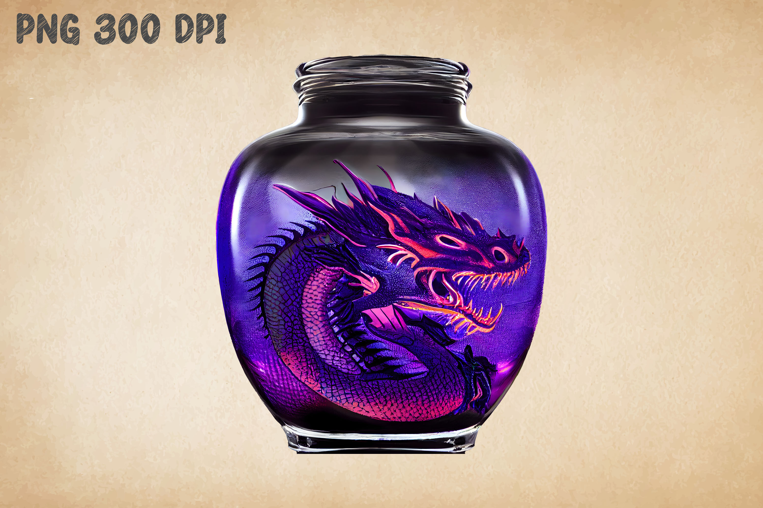 Dragon In A Jar By Mulew Art TheHungryJPEG