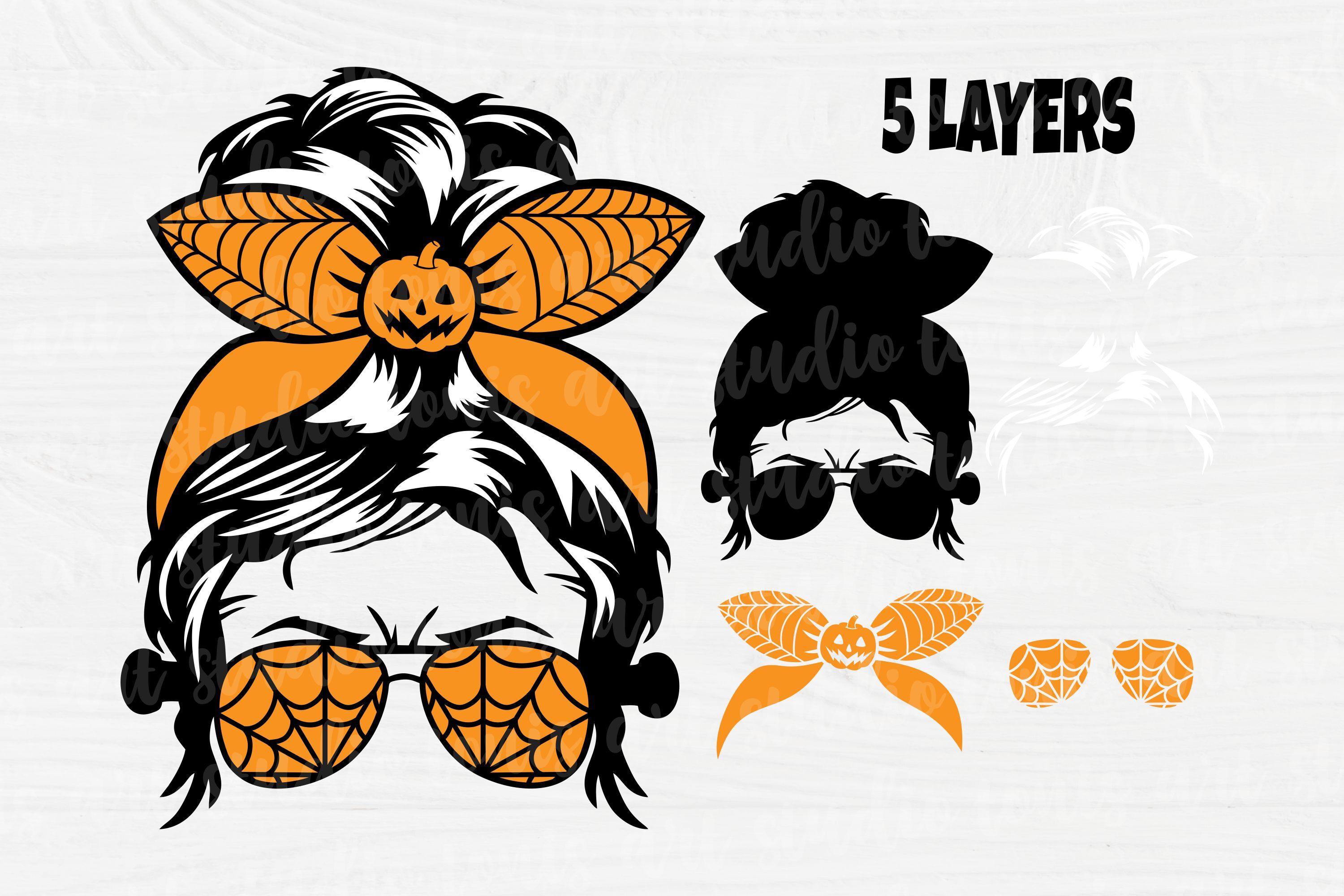 Halloween Messy Bun SVG - Halloween Mom Svg - Momster Svg - Messy Bun Hair  - Cut Files - Cricut - Silhouette By TonisArtStudio | TheHungryJPEG