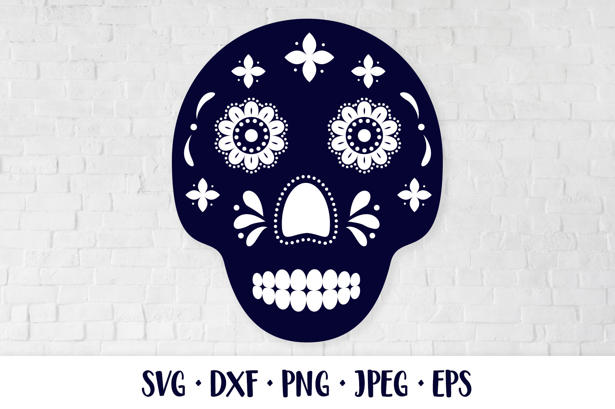 Simple Sugar Skull SVG