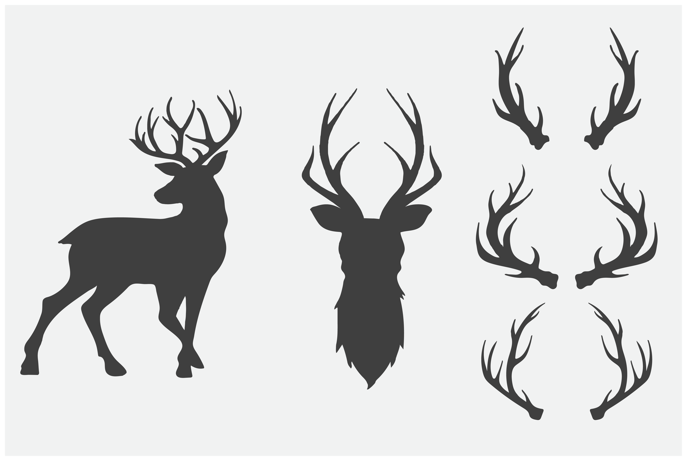 Hand Drawn Antlers & Deer for Crafters By Brandi Lea Designs ...