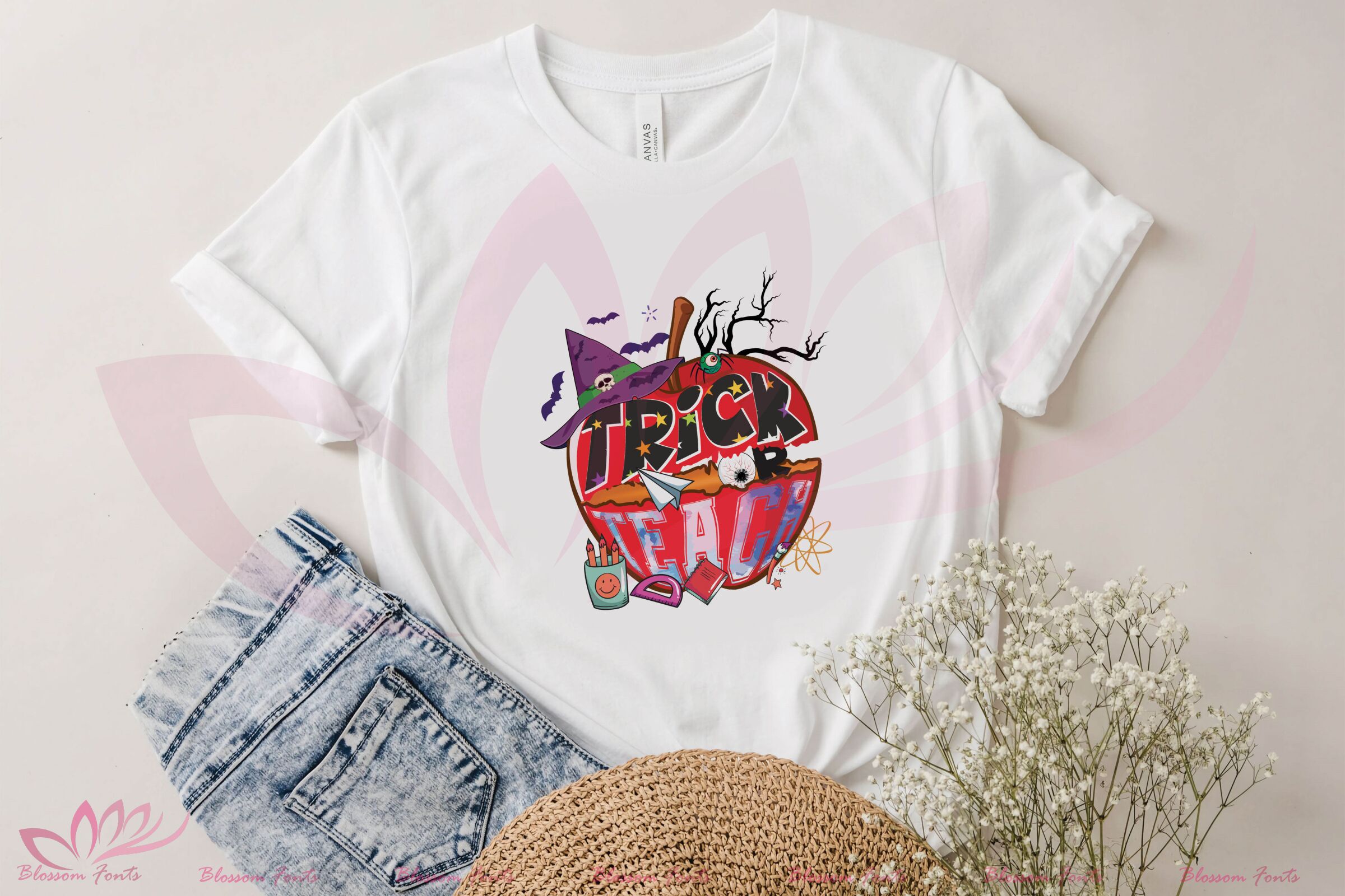 Trick Or Teach PNG Sublimation By BlossomFonts | TheHungryJPEG