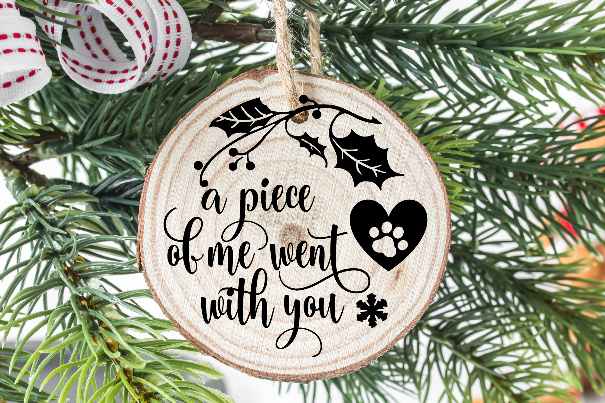 Wood Cat Cutout Christmas Ornaments, DIY Ornaments