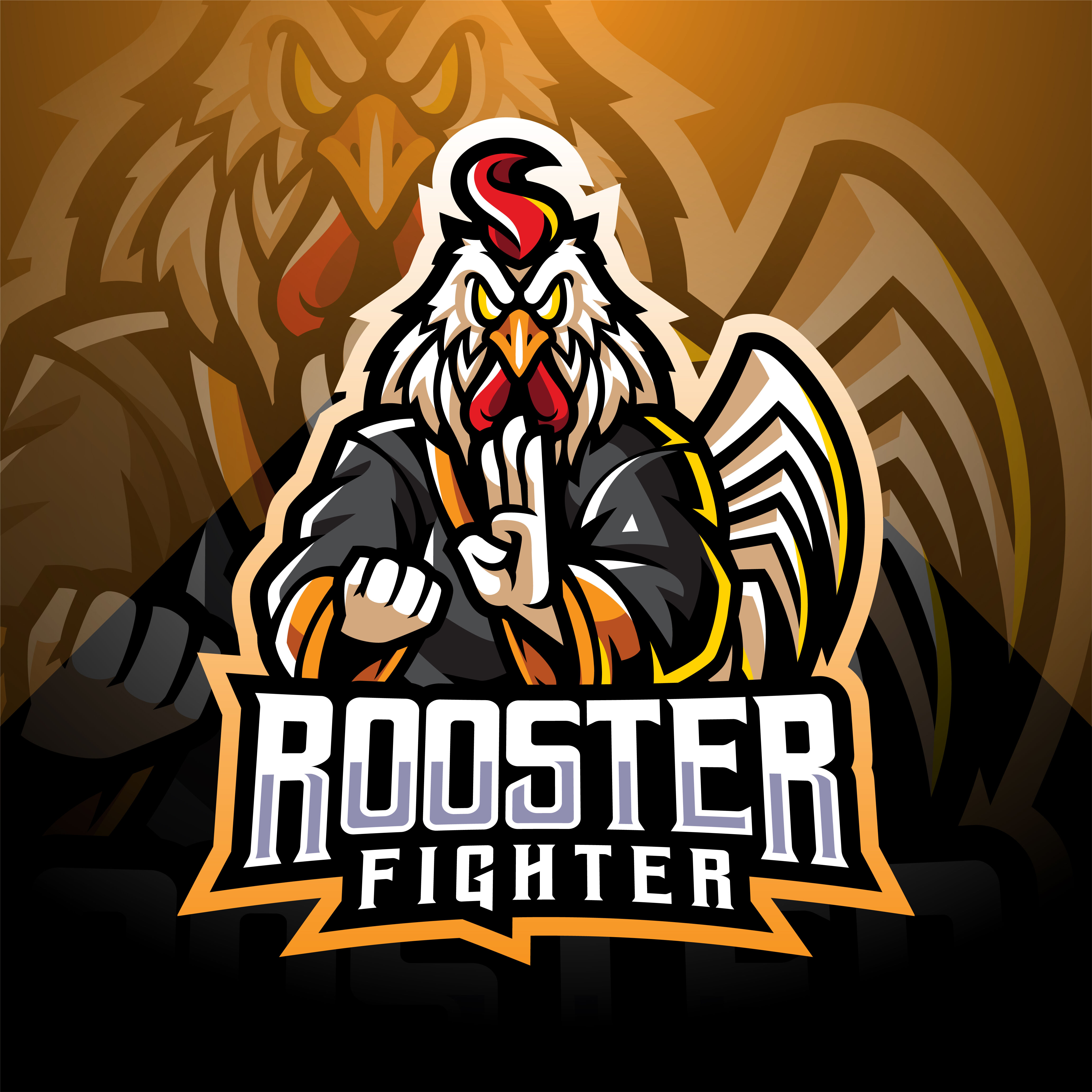 Premium Vector  Fighter esport team mascot logo