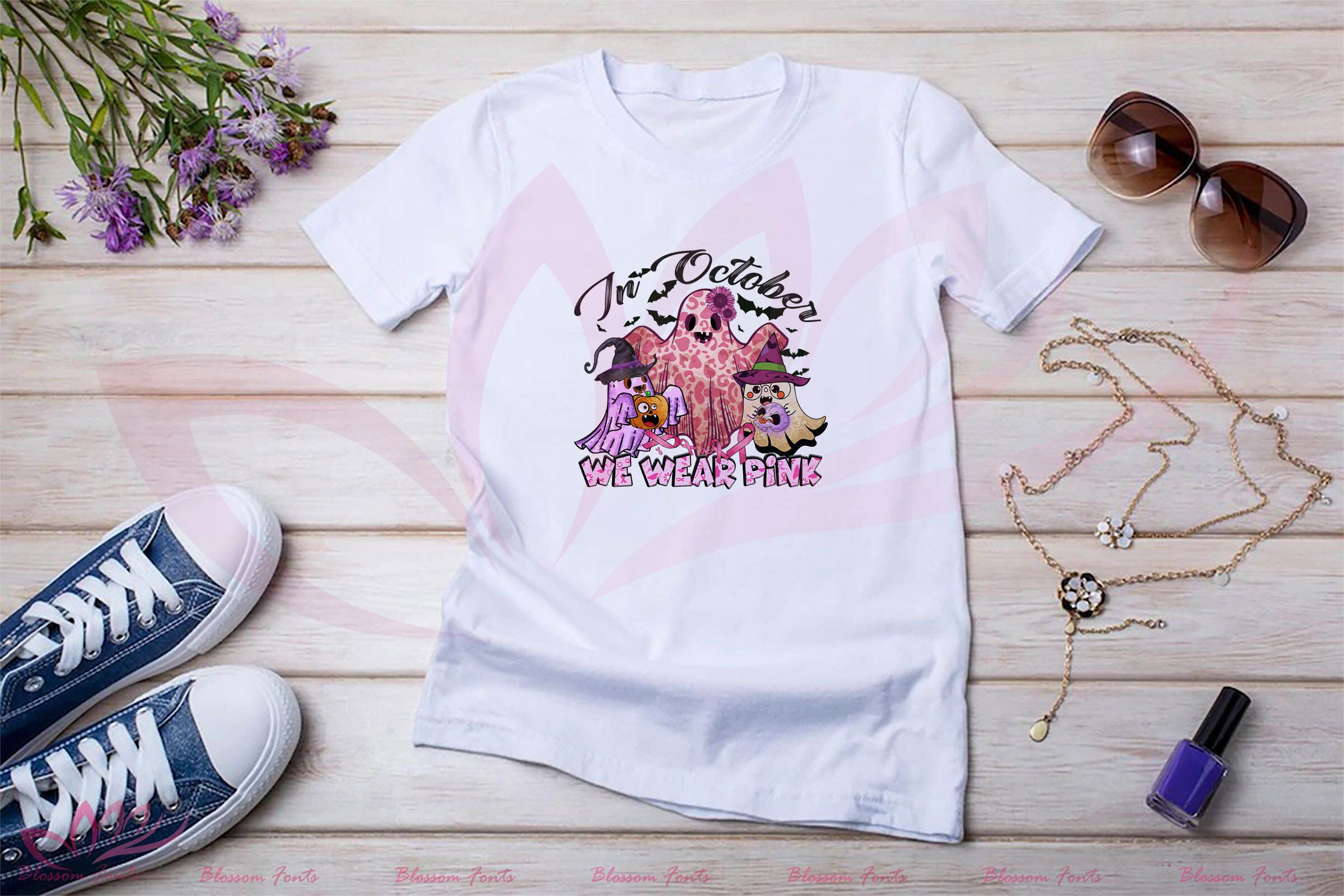 Breast Cancer Sublimation Bundle By BlossomFonts | TheHungryJPEG.com