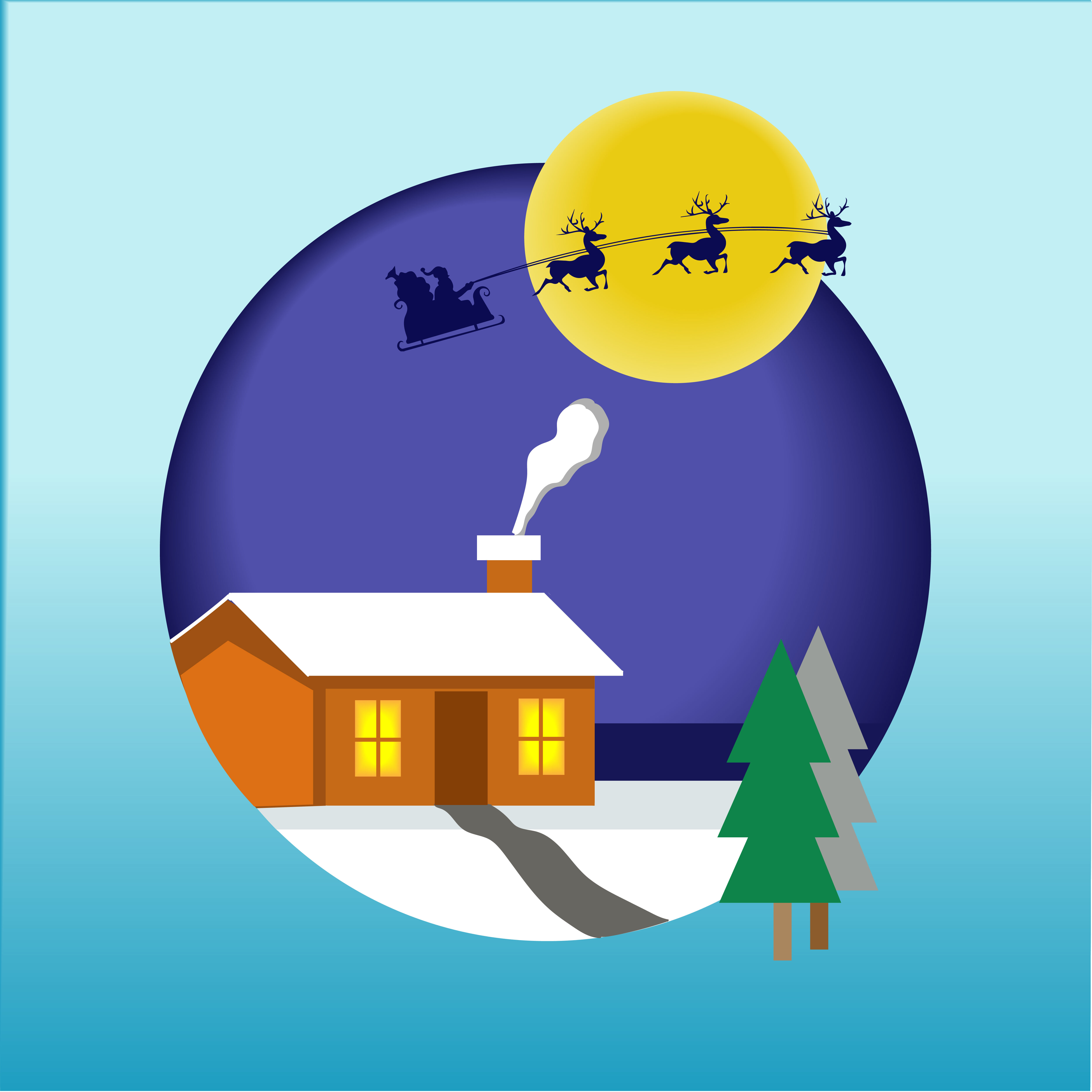 Winter House Vector Illustration By DNS2011 | TheHungryJPEG