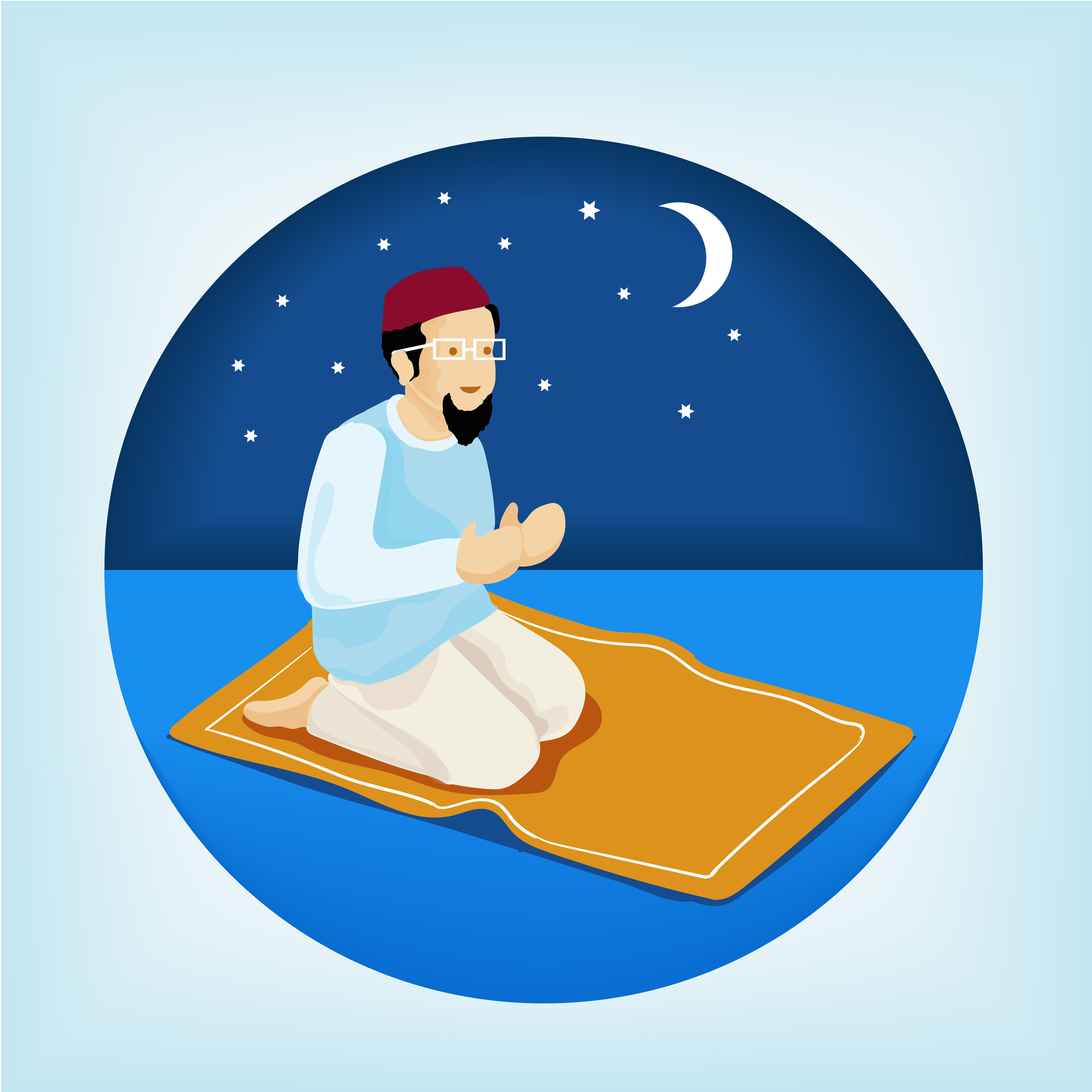 Islamic Prayer Vector illustration By DNS2011 | TheHungryJPEG