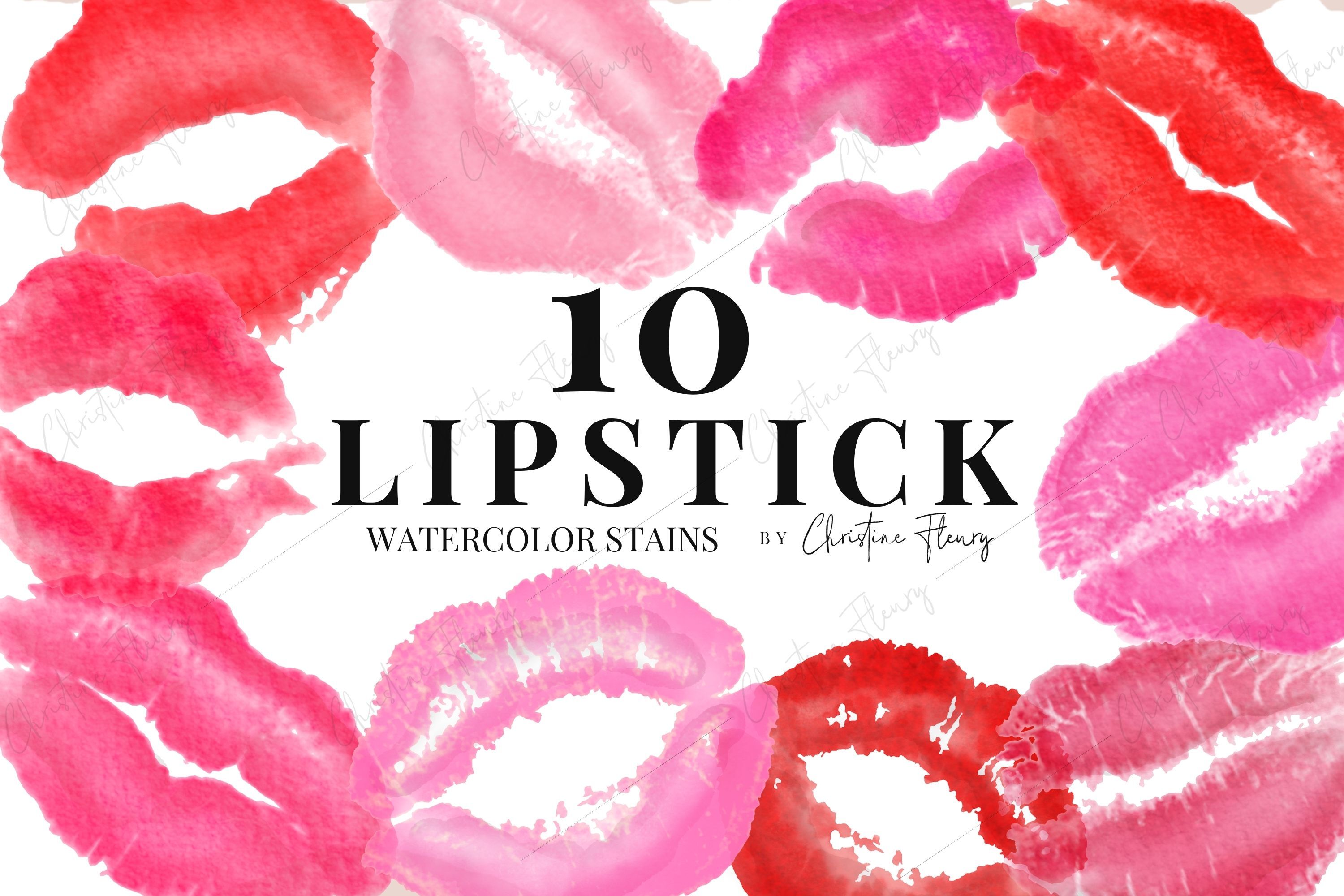 Watercolor Kiss Lips Clipart By Christine Fleury | TheHungryJPEG