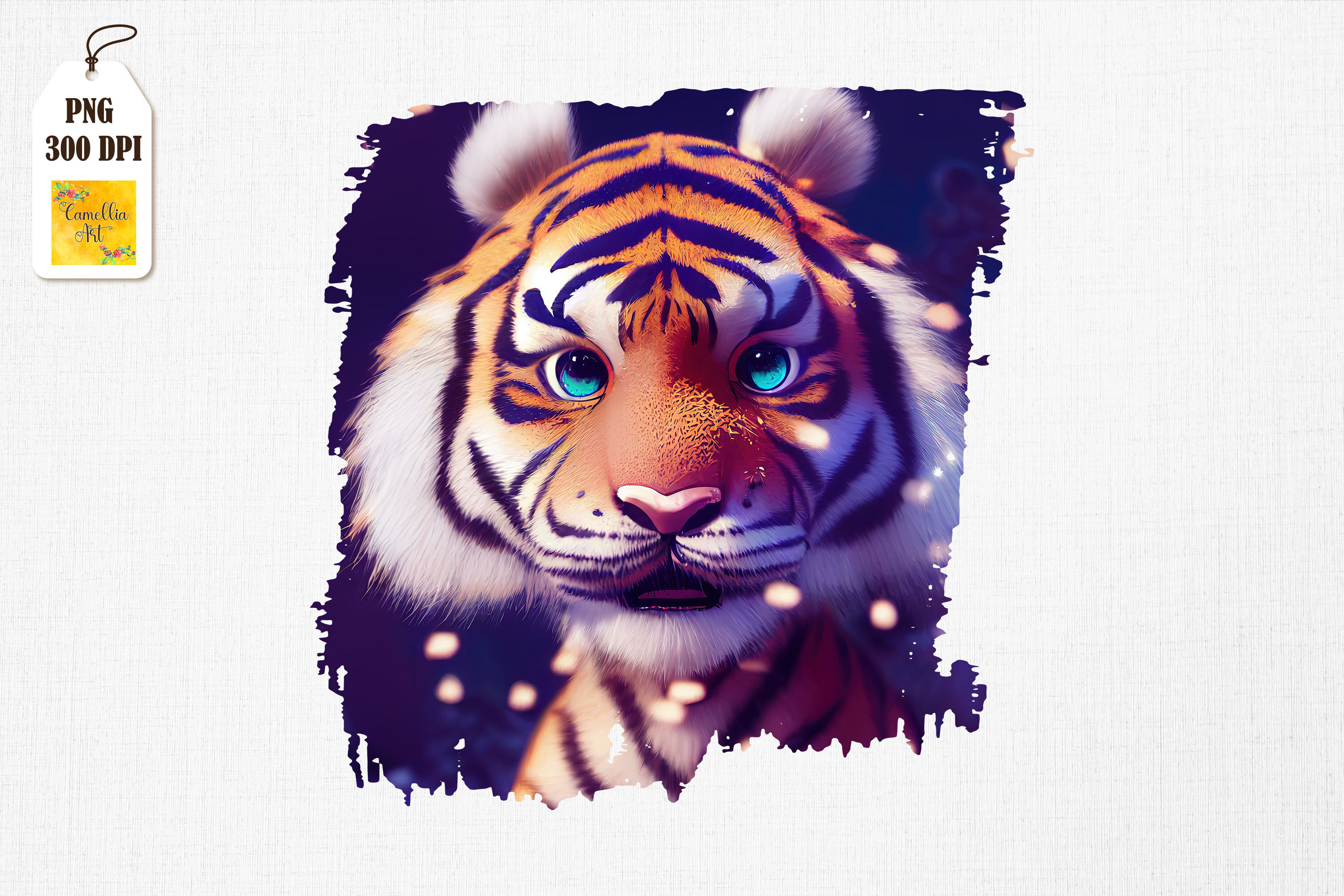 Cute Winter Tiger Chibi Tiger Animal By Mulew Art | TheHungryJPEG