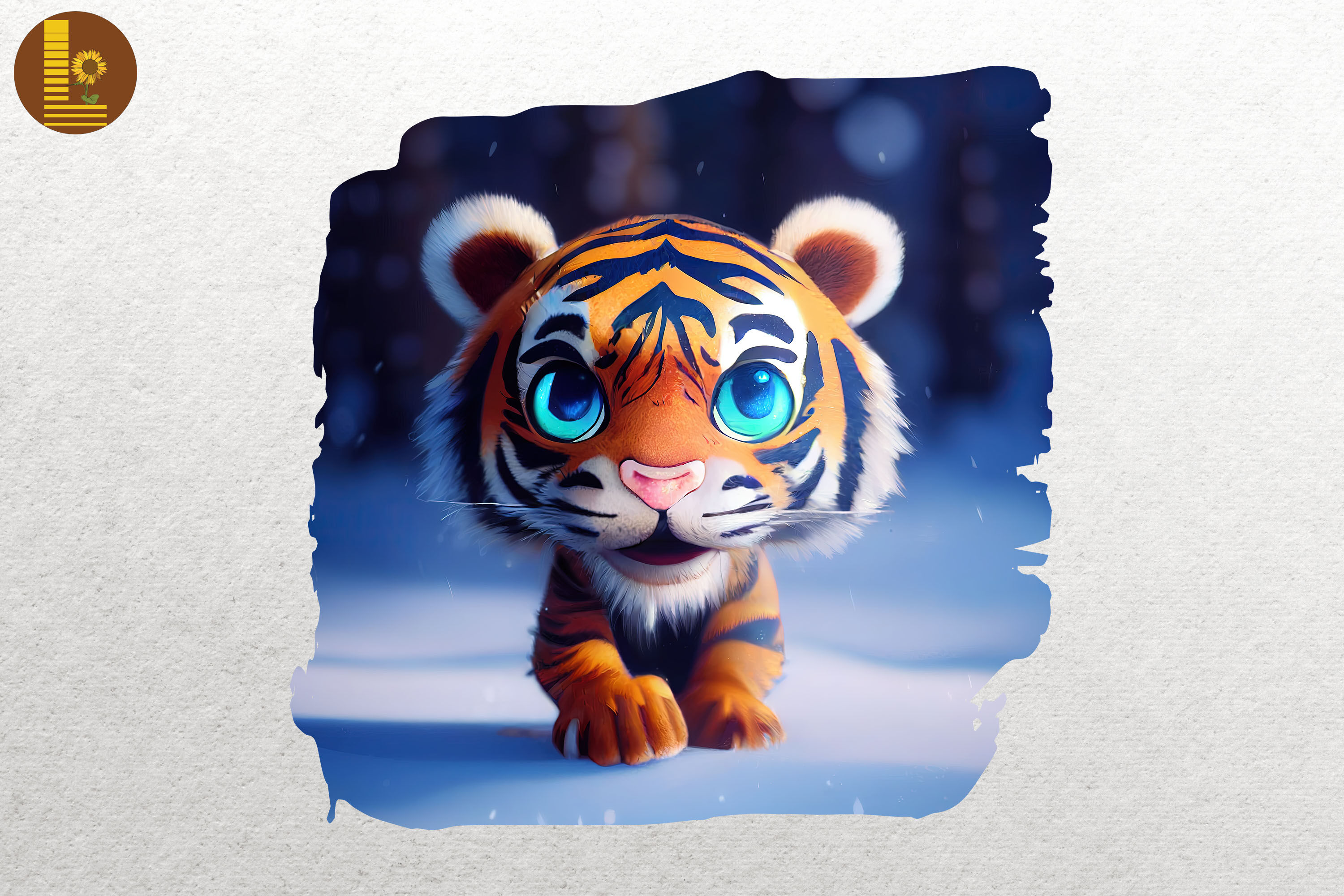 Cute Chibi Winter Tiger By Mulew Art | TheHungryJPEG