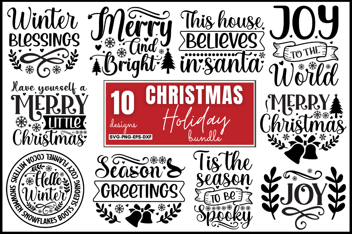 Christmas SVG Bundle By DESIGNS DARK | TheHungryJPEG