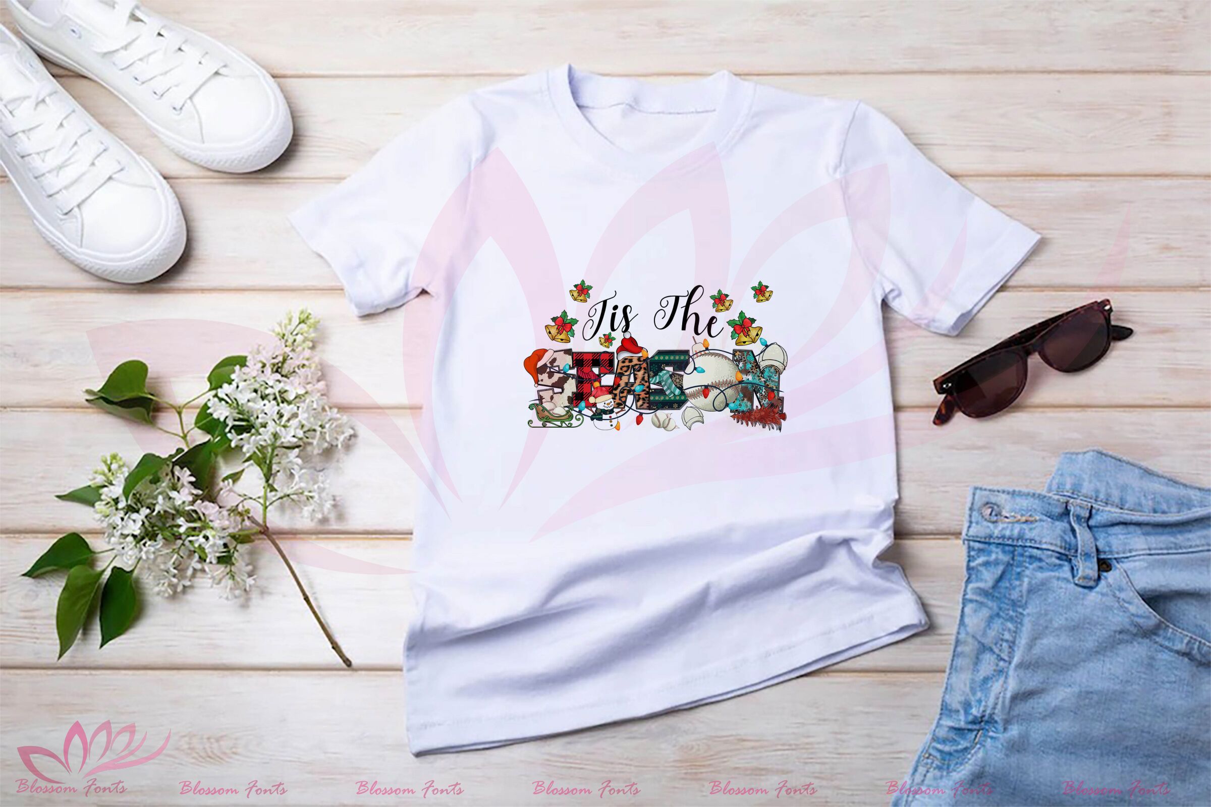 Tis the season sport Sublimation By BlossomFonts | TheHungryJPEG