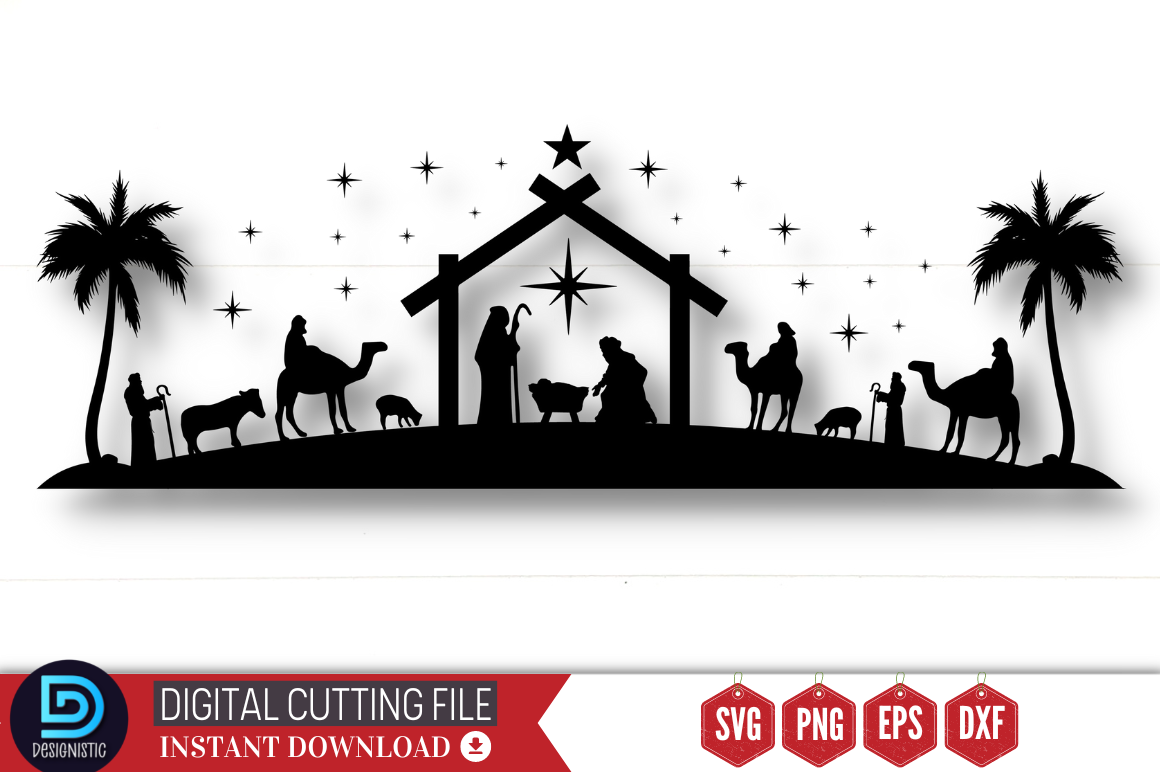 Mega Christmas Nativity SVG Bundle By DESIGNISTIC | TheHungryJPEG