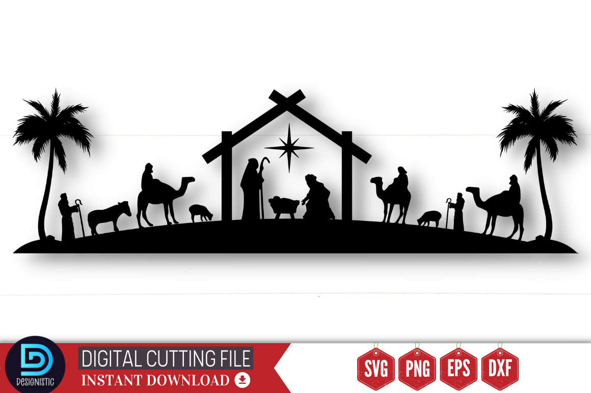 Mega Christmas Nativity SVG Bundle By DESIGNISTIC | TheHungryJPEG