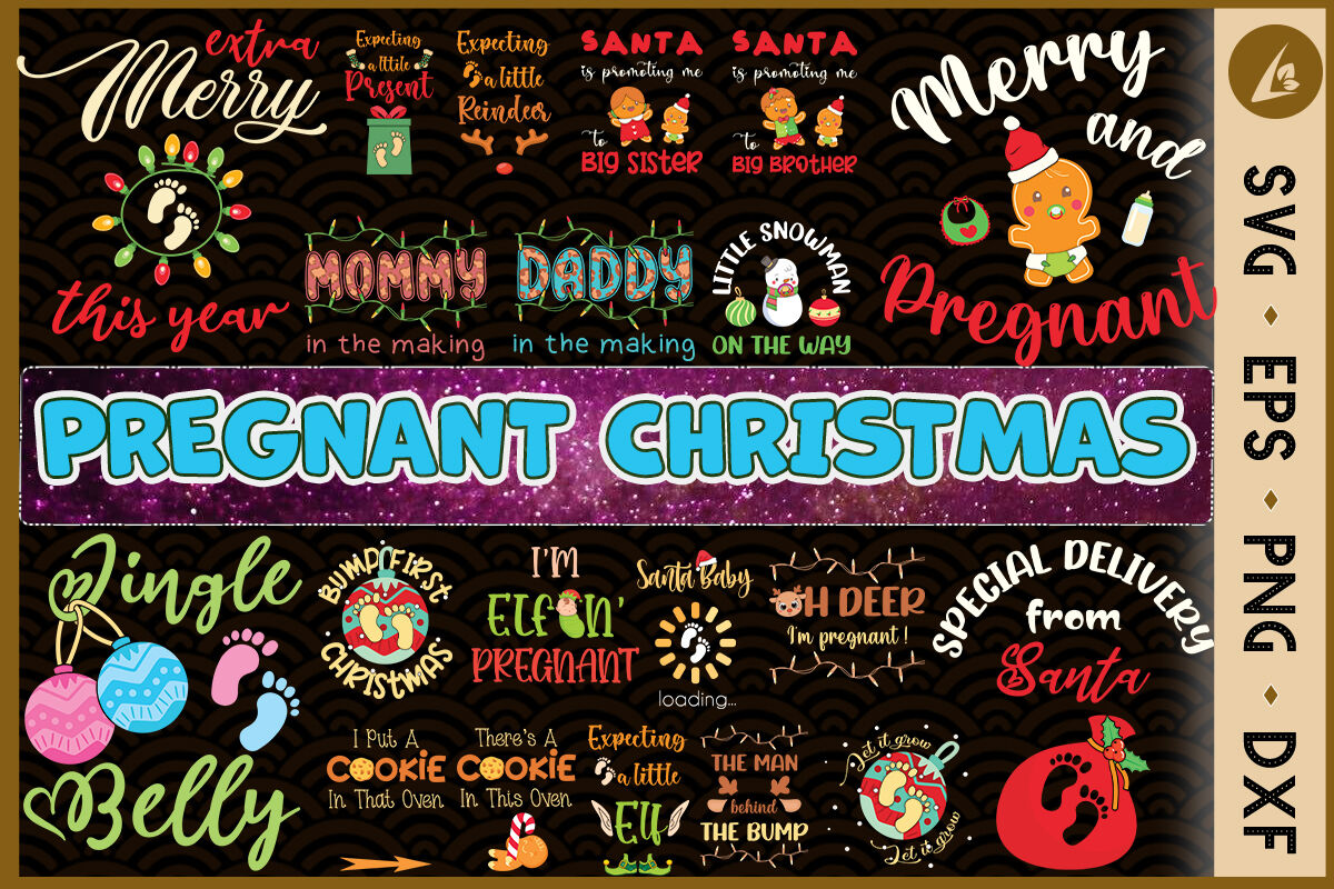 Jingle Belly Christmas Maternity/Man Behind The Bump Couple Design