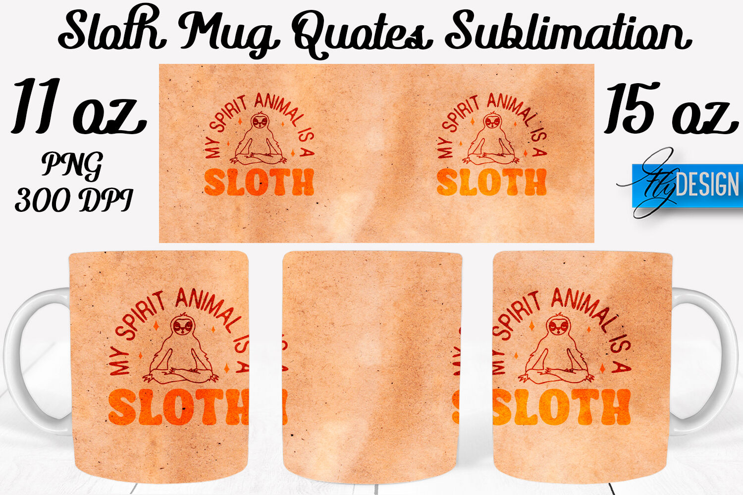 Mug Sublimation leopard 11 Oz - 15 Oz mug designs