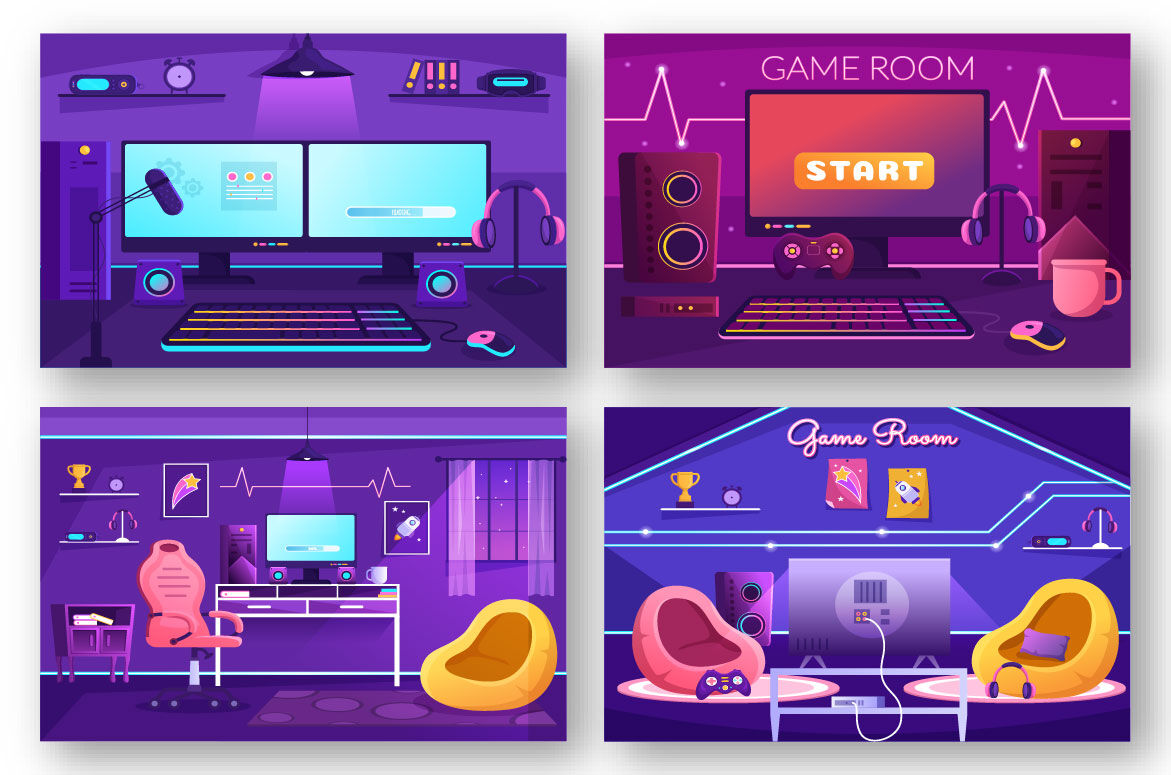 18 Video Game Illustration By denayunethj | TheHungryJPEG