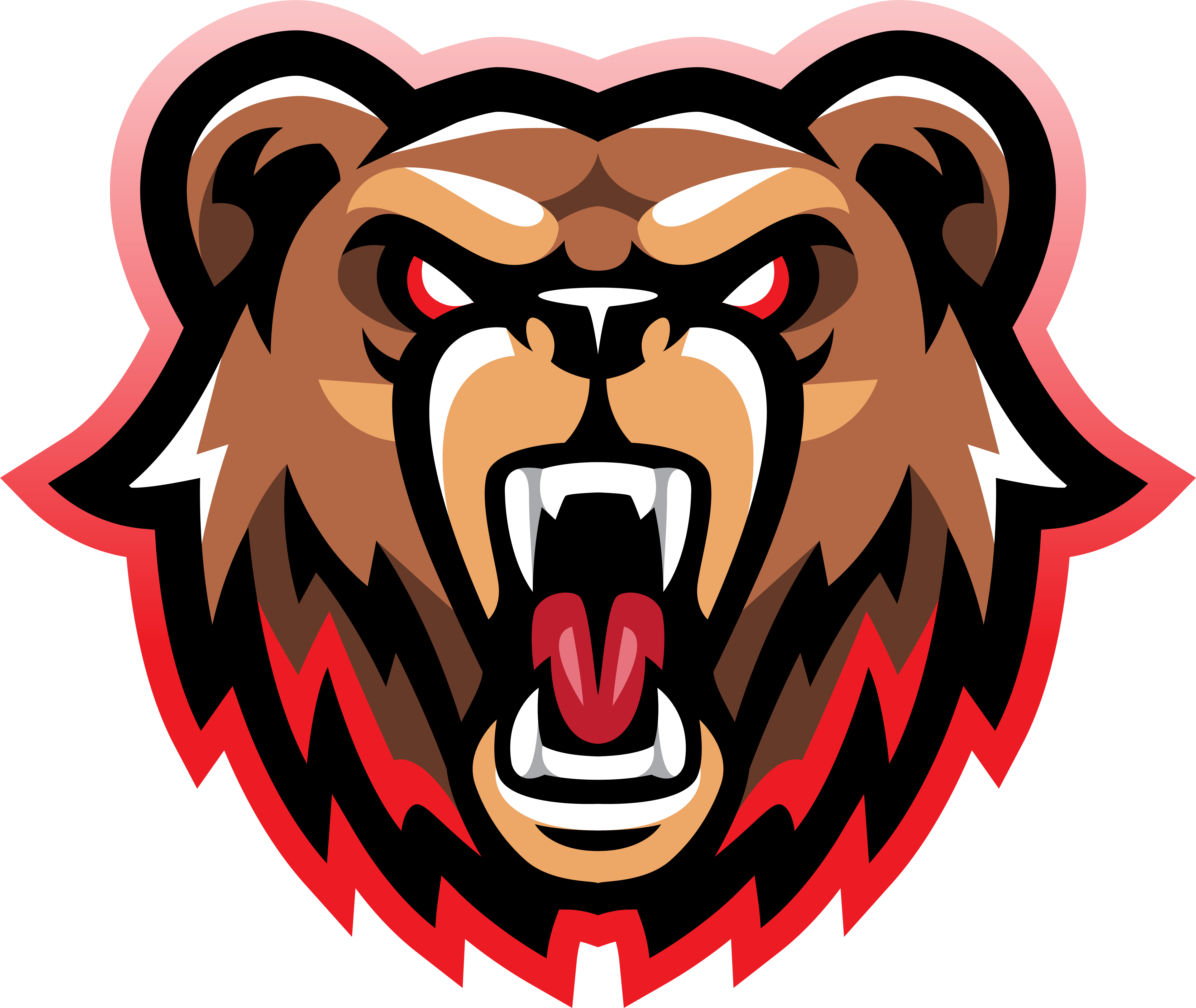 Bear head esport mascot logo design By Visink | TheHungryJPEG