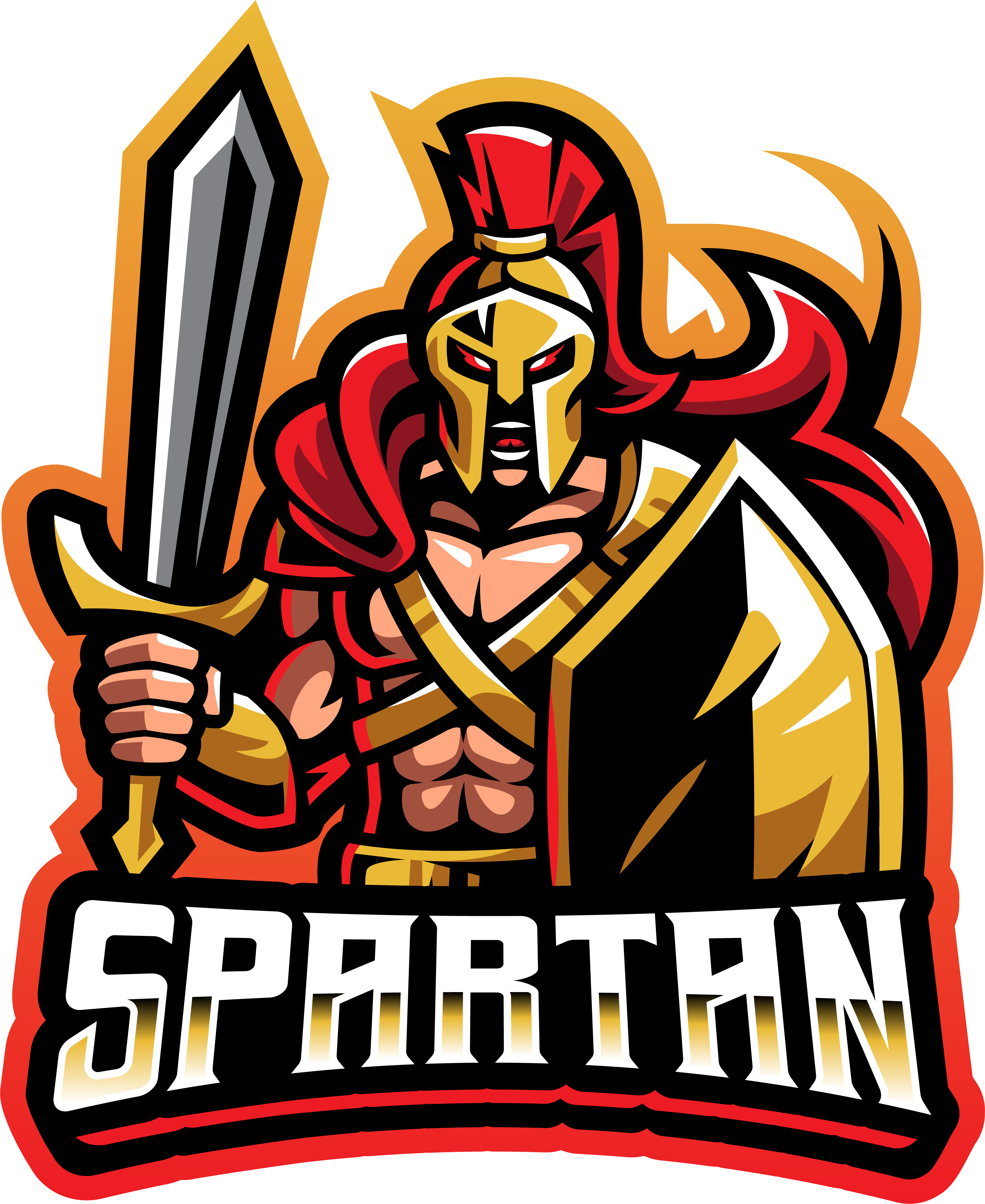 Spartan esport mascot logo design By Visink | TheHungryJPEG