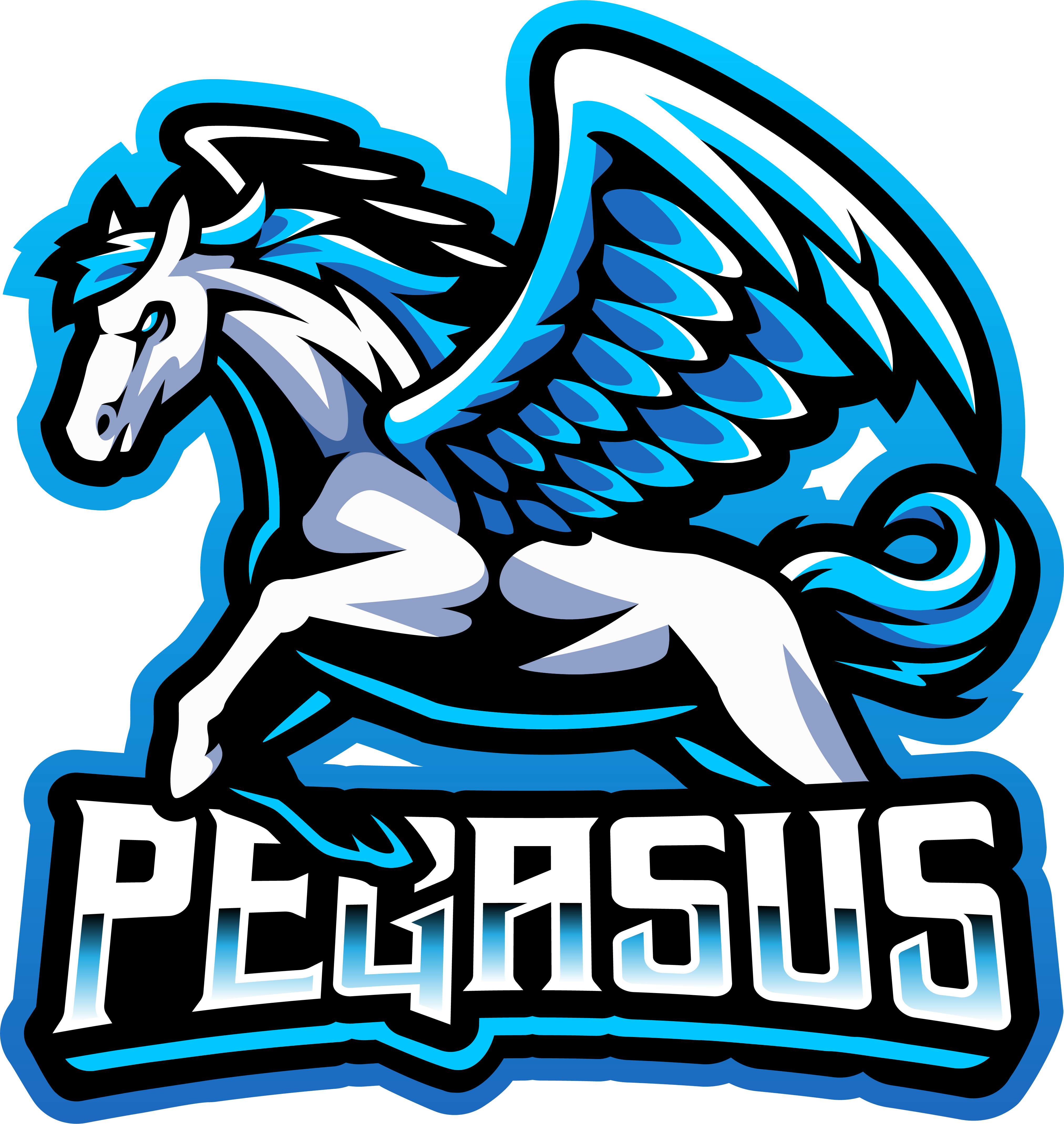 Pegasus logo template Royalty Free Vector Image