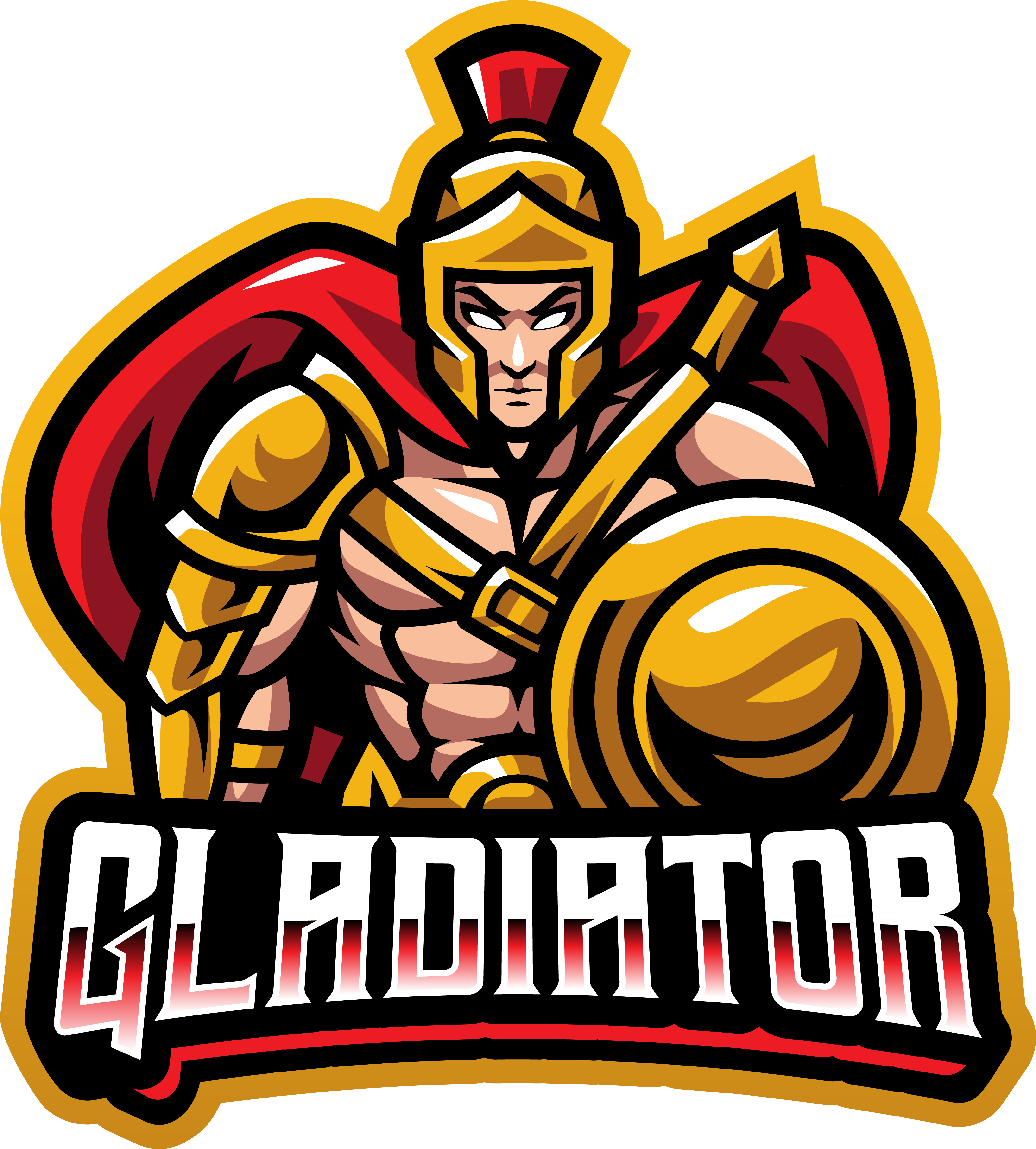 Gladiator esport mascot logo design By Visink | TheHungryJPEG