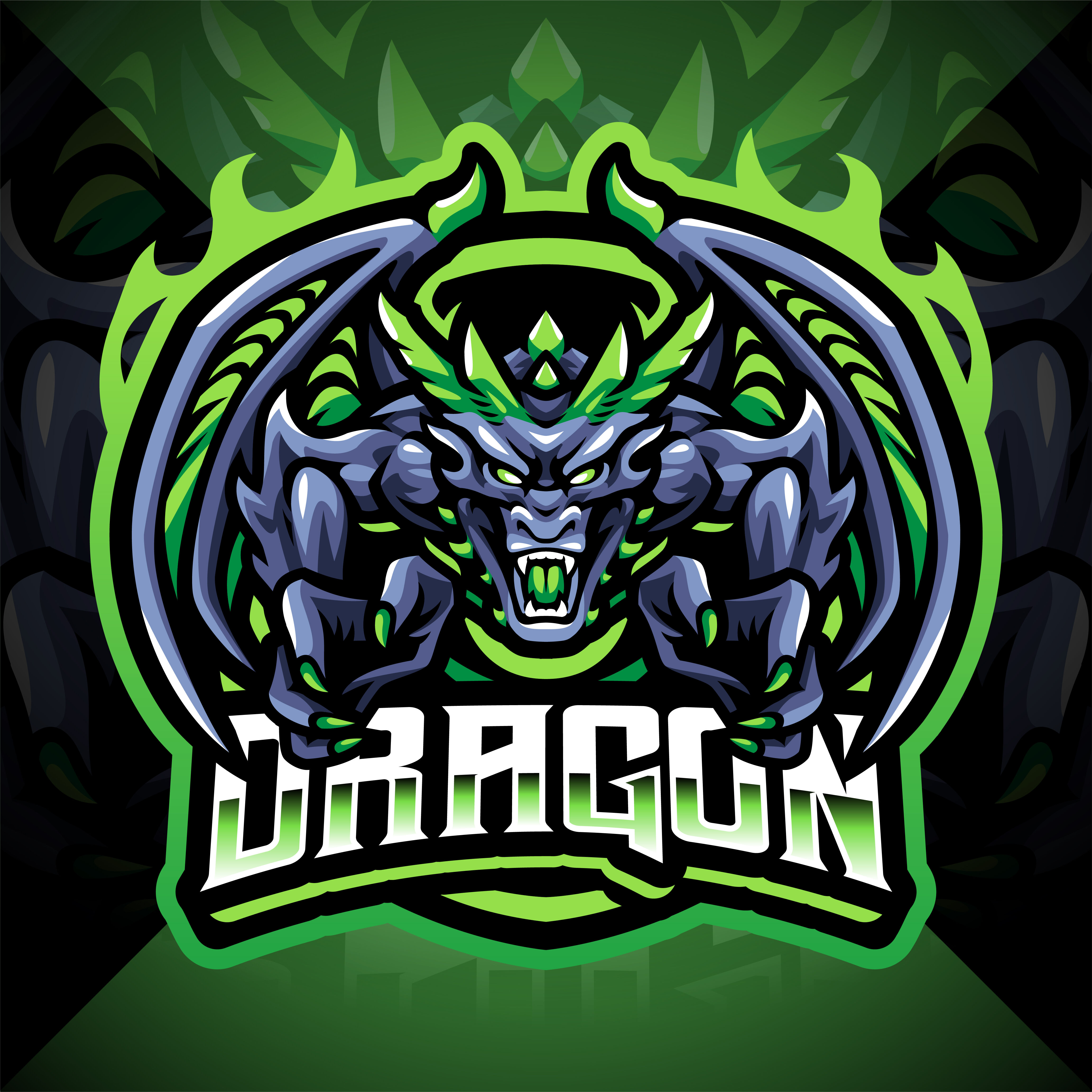 Dragon Esport Mascot Logo Design By Visink Thehungryjpeg