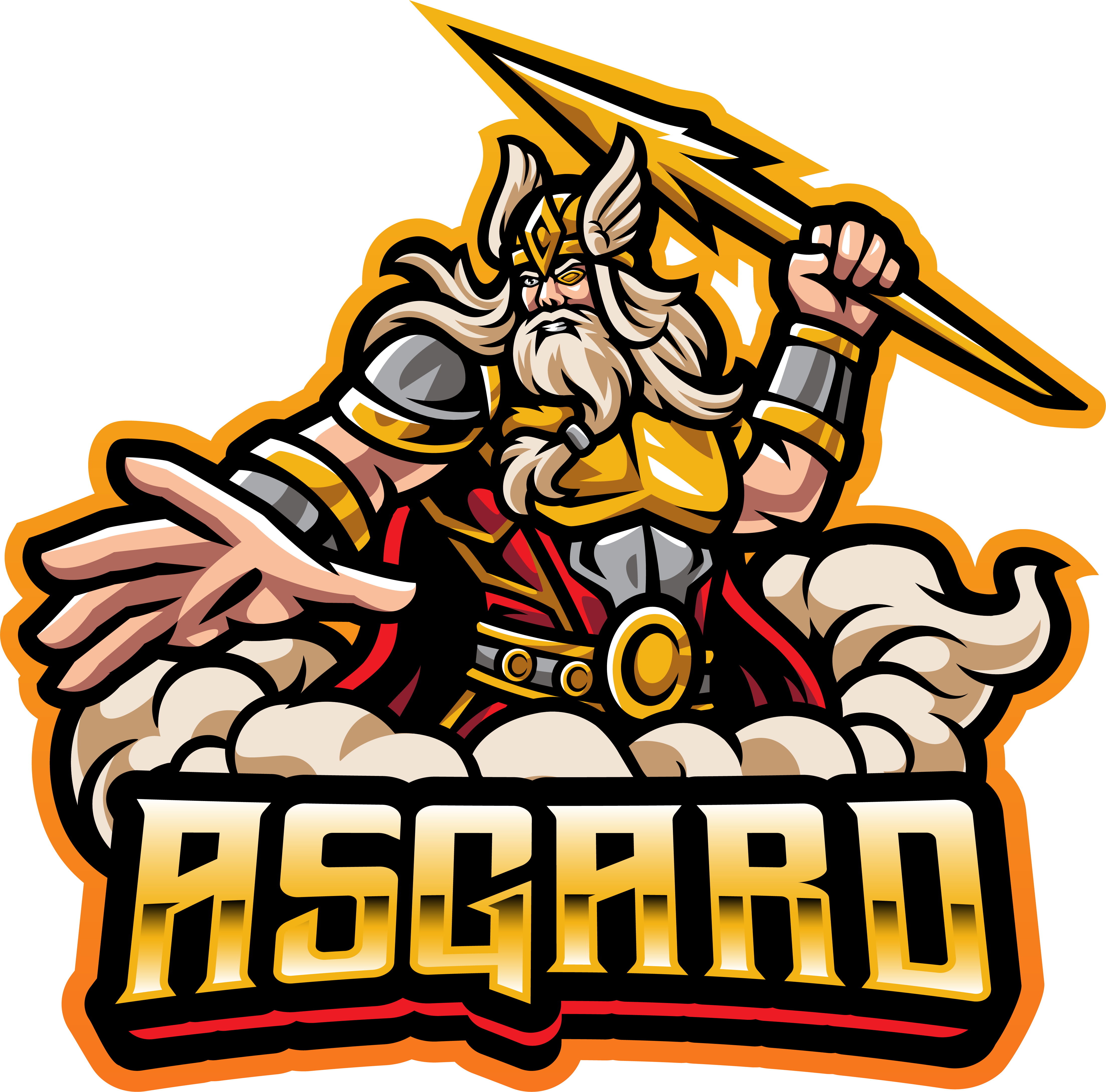 Premium Vector  King asgard esport mascot logo design
