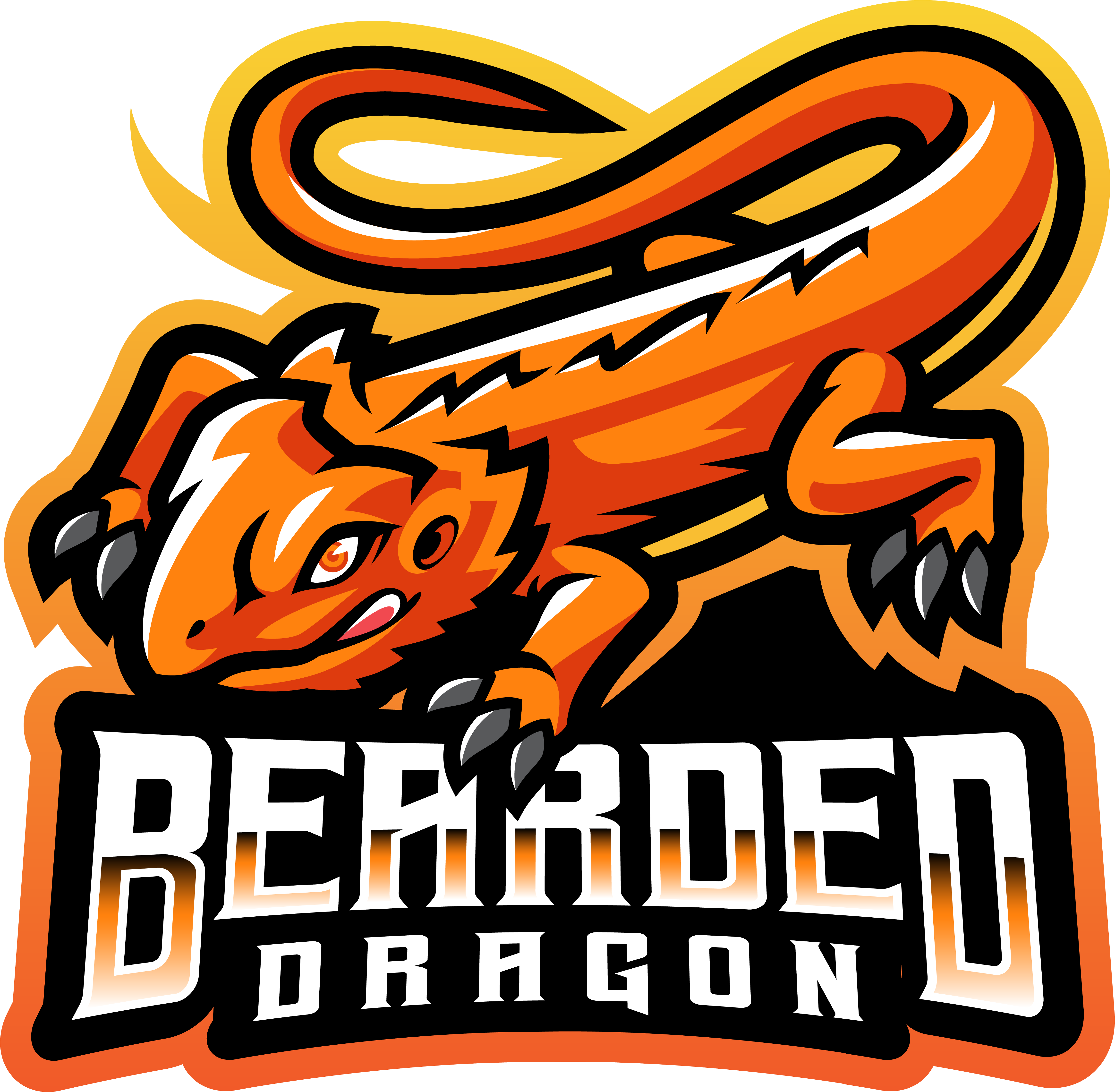 Bearded dragon esport mascot logo By Visink | TheHungryJPEG