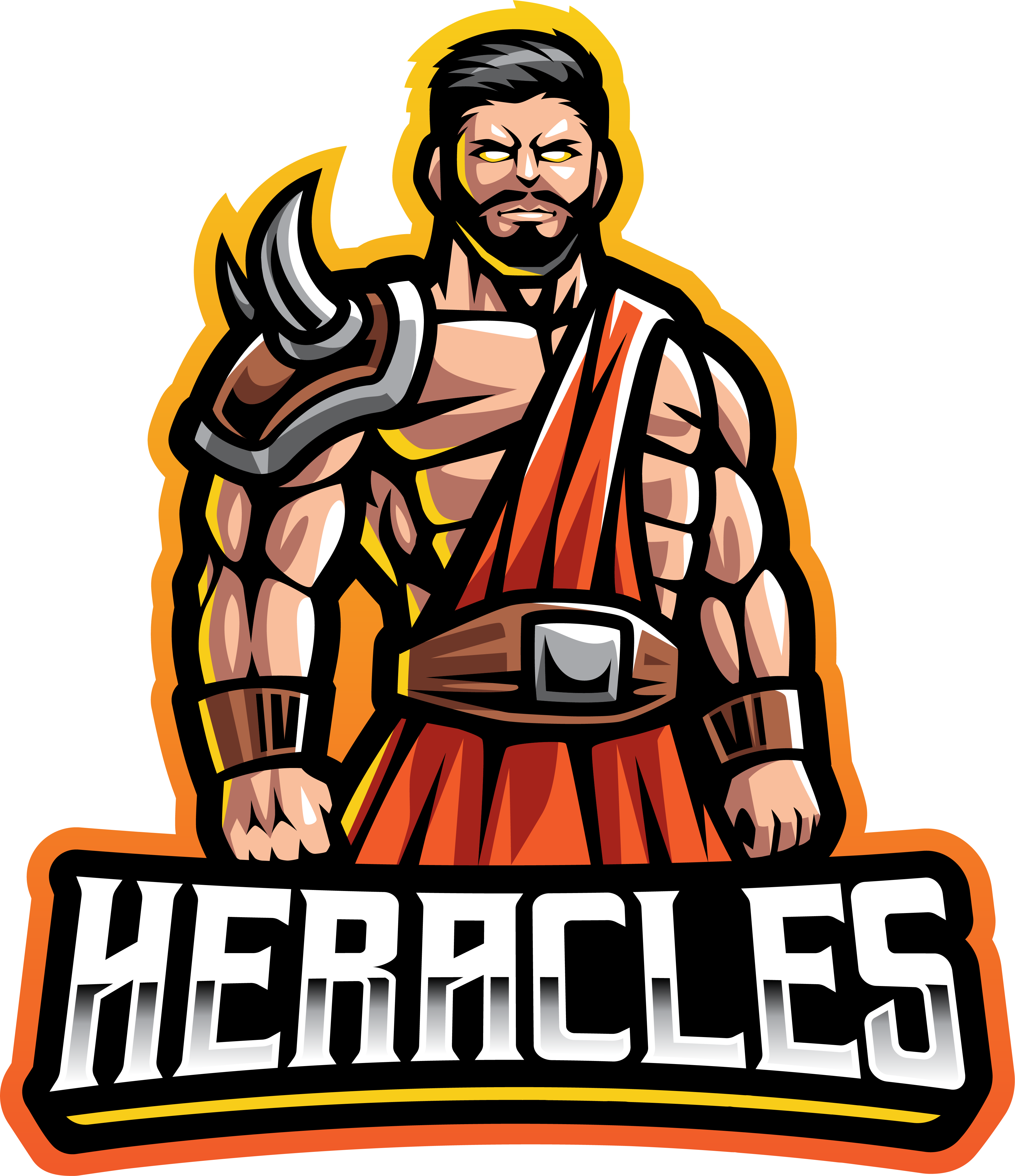 Heracles Esport Mascot Logo Design By Visink Thehungryjpeg