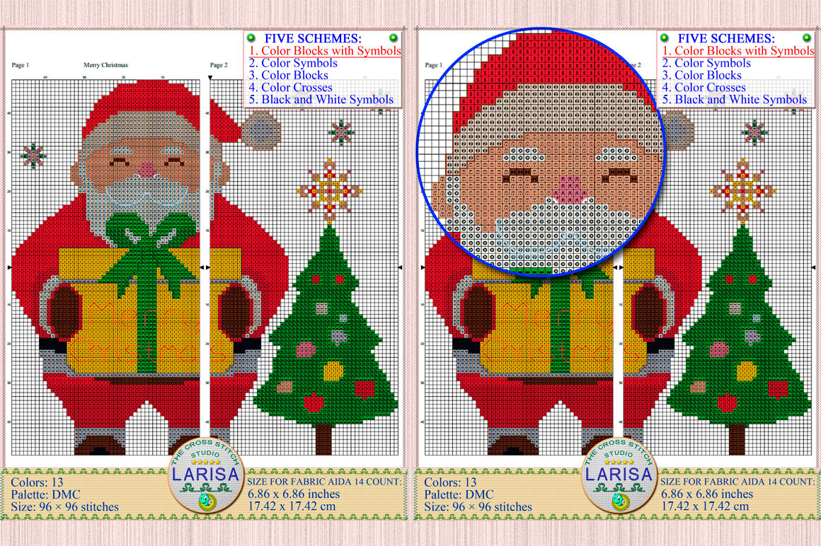 Fishing Santa - Cross Stitch Pattern