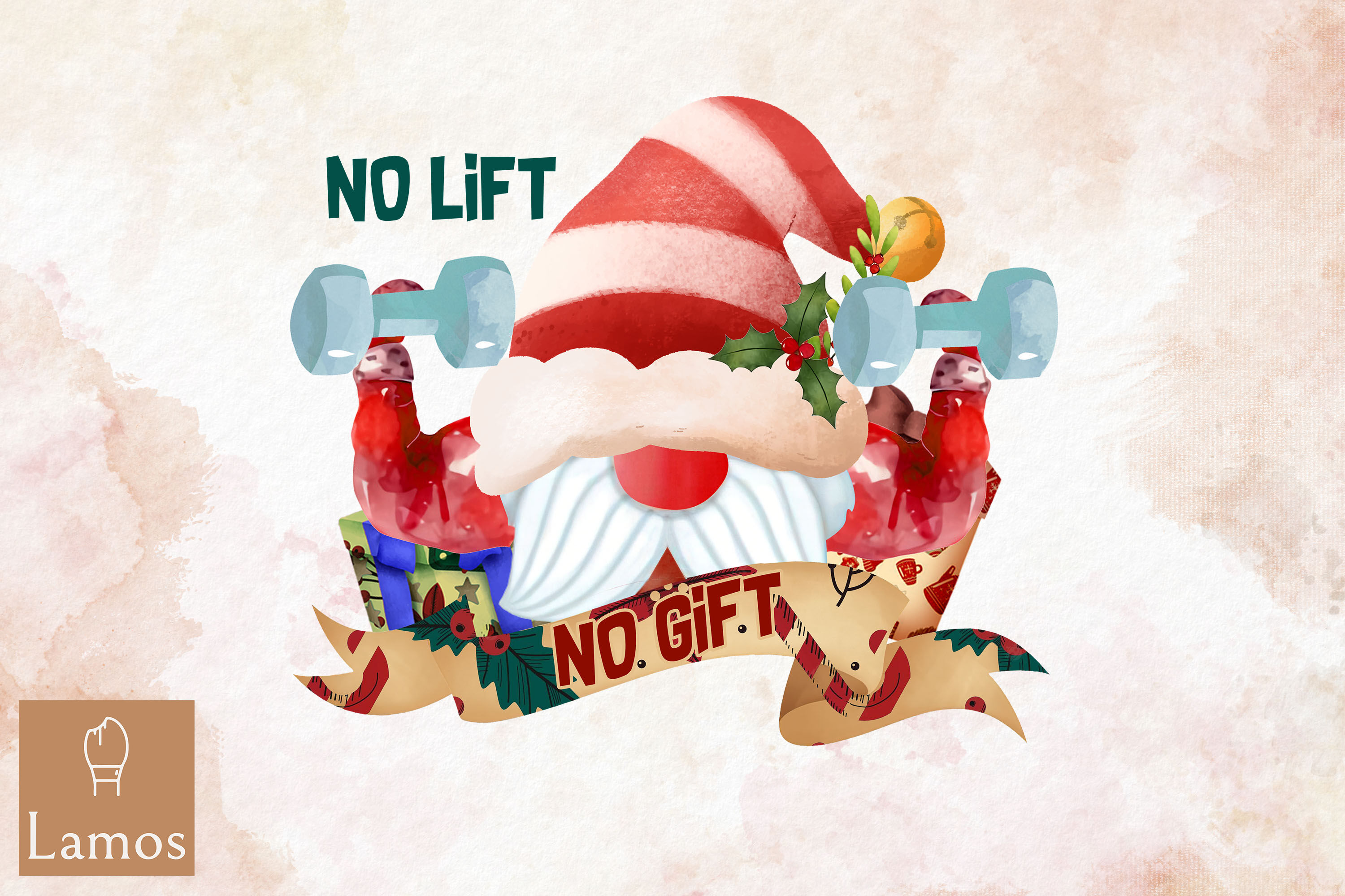 No Lift No Gift Women's Holiday Workout Crop Top- The Sox Box