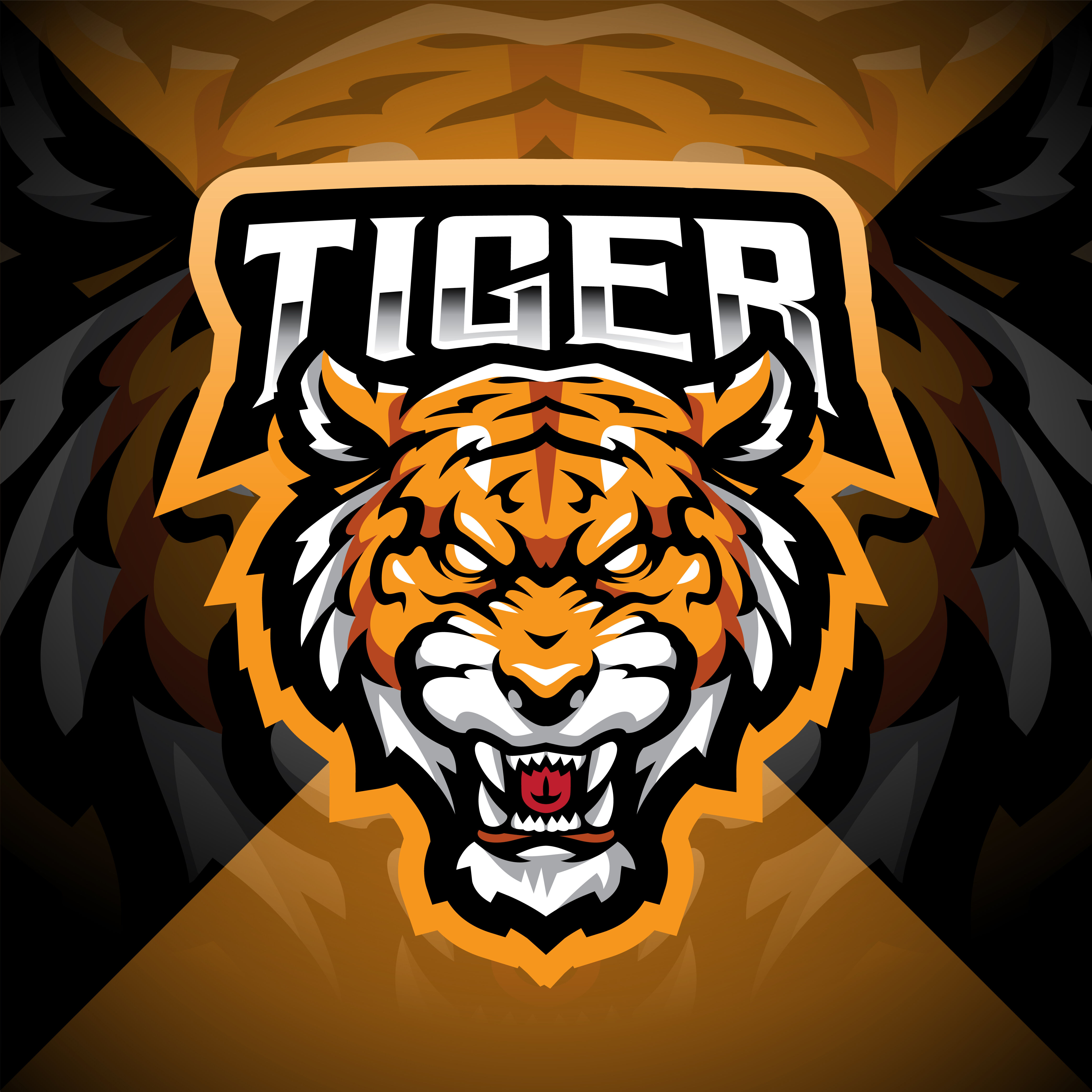 Tiger Head Mascot Logo for Esport. Tiger T-shirt Design 25727928