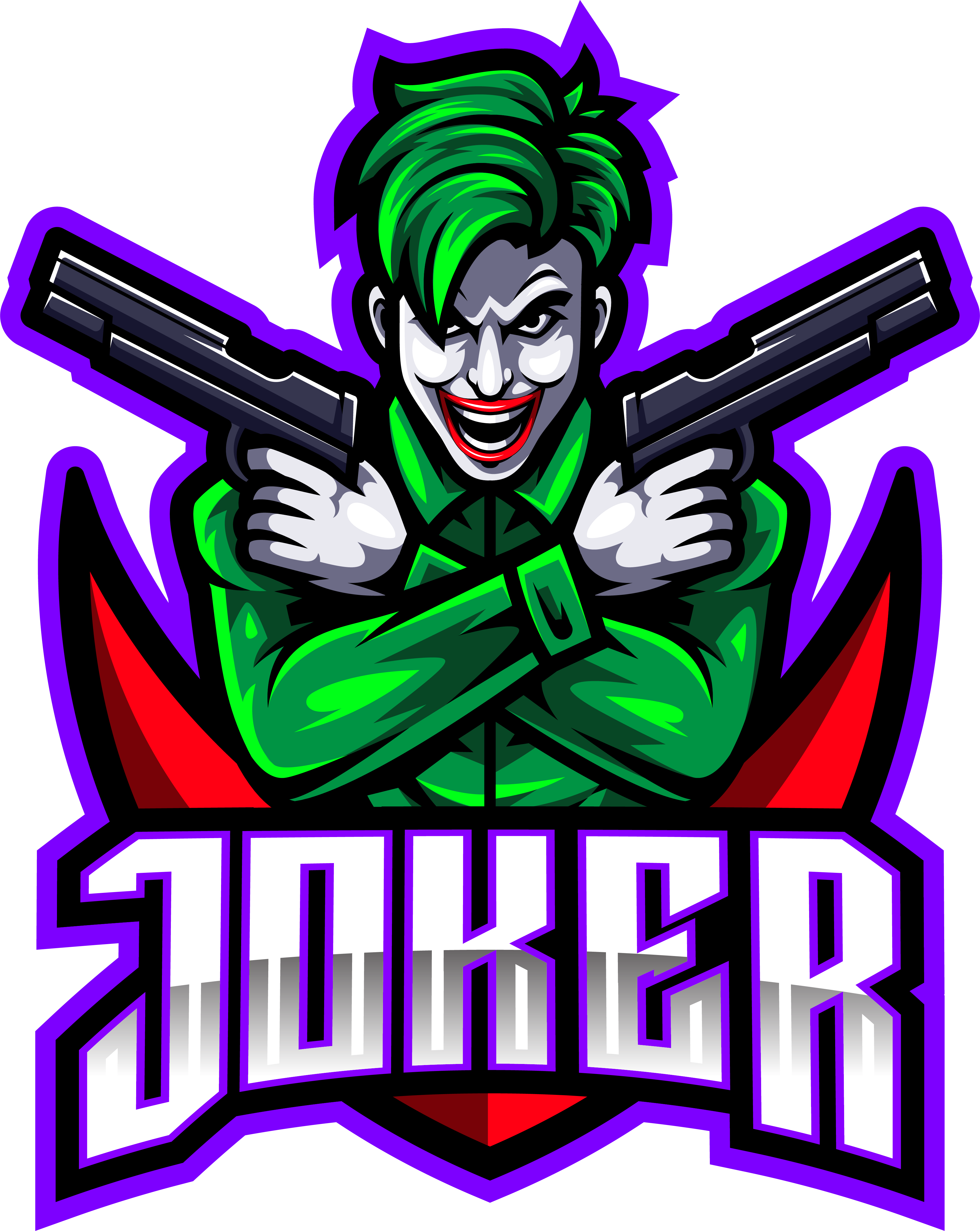 Joker esport mascot logo design By Visink | TheHungryJPEG