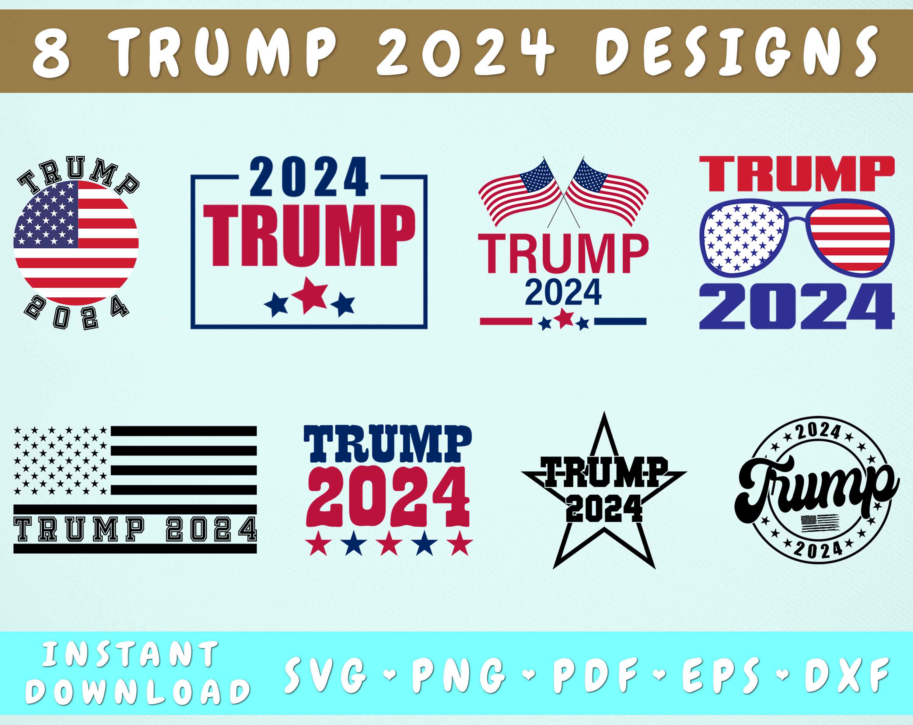 Trump 2025 SVG Bundle, Trump 2025 Cut Files For Cricut, Silhouette By LemonStudioCreations