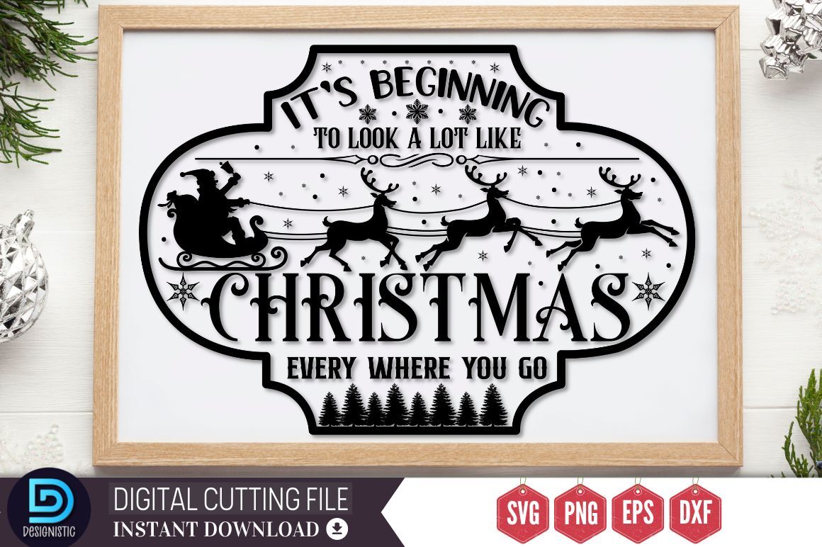 Christmas SVG, Vintage Christmas Street Signs SVG Files