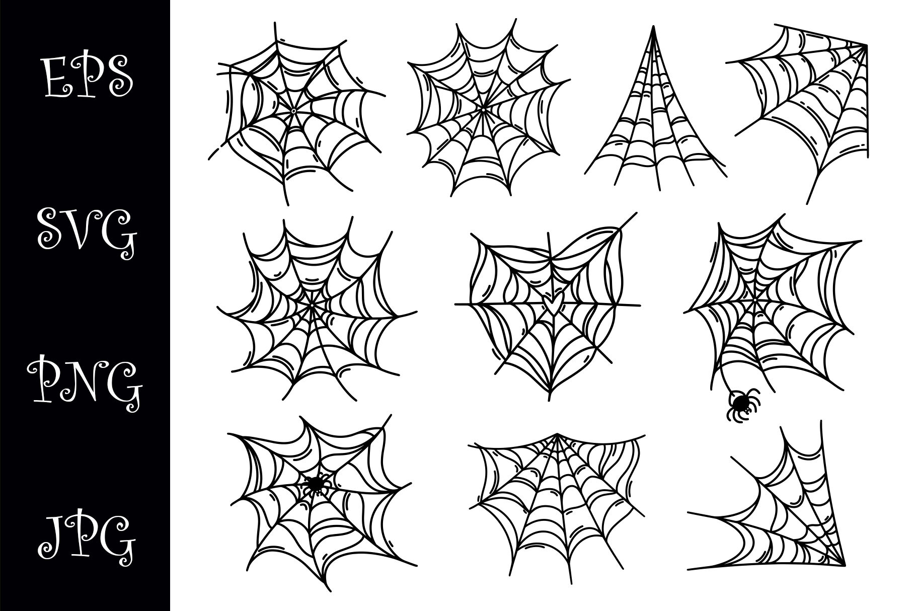 SPIDER WEB PNG Bundle Spider Web Clipart Digital Download 